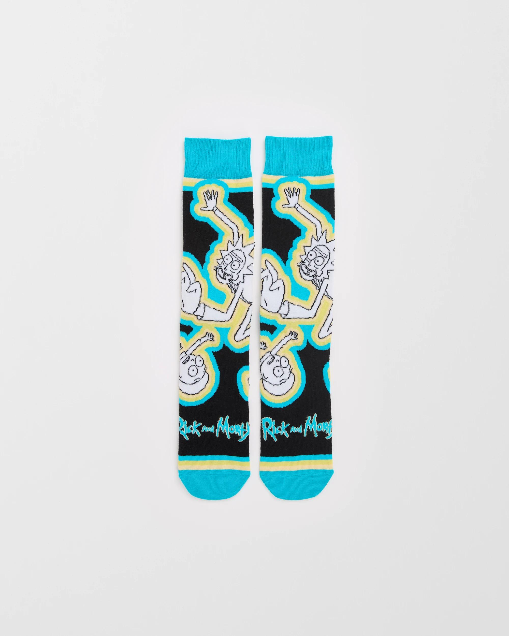 1 Swag Rick & Morty Crew Socks BLACK, 1 of 3