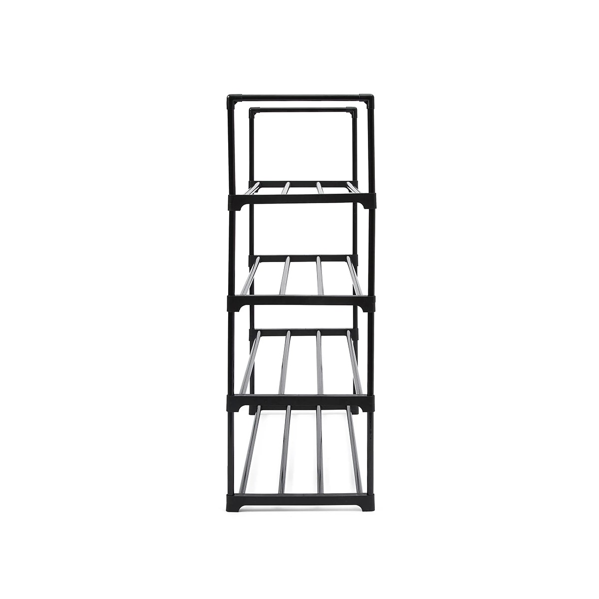 5 4 Tier Stackable Black Shoe Rack, 5 of 9