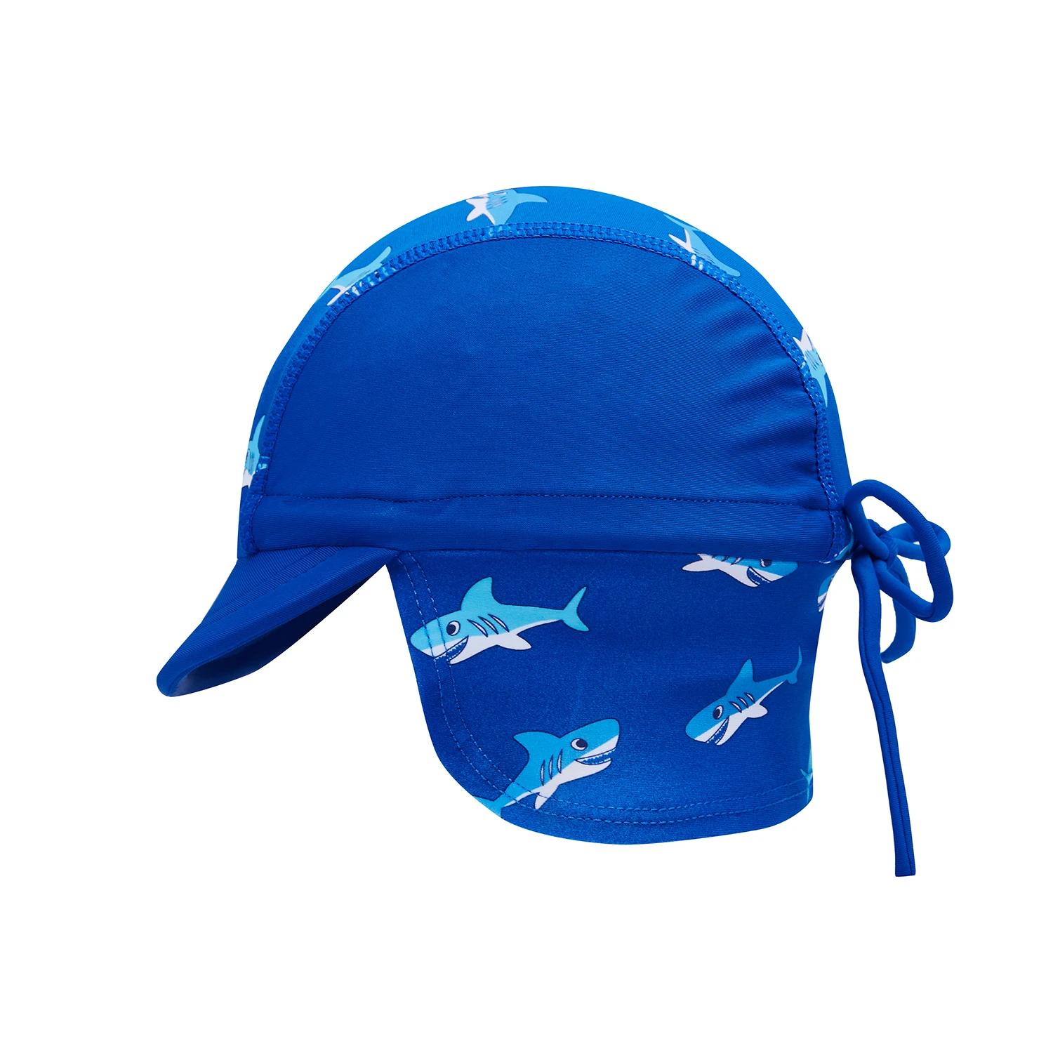 6 Big Softies 3 PC Long Sleeve Rashie, Shorts & Hat, Shark NAVY SHARK, 6 of 7