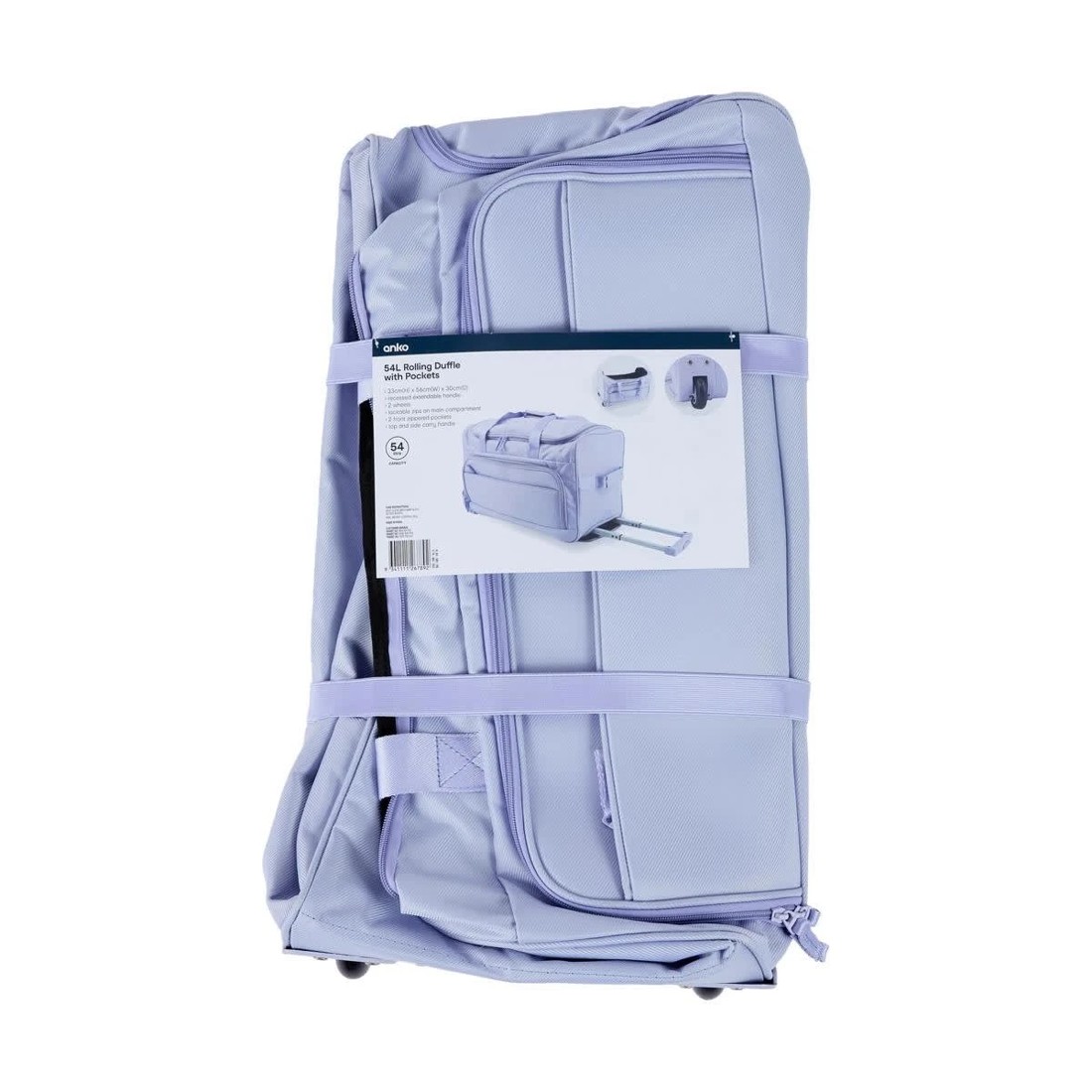 8 54L Rolling Duffle with Pockets - Purple, 8 of 8