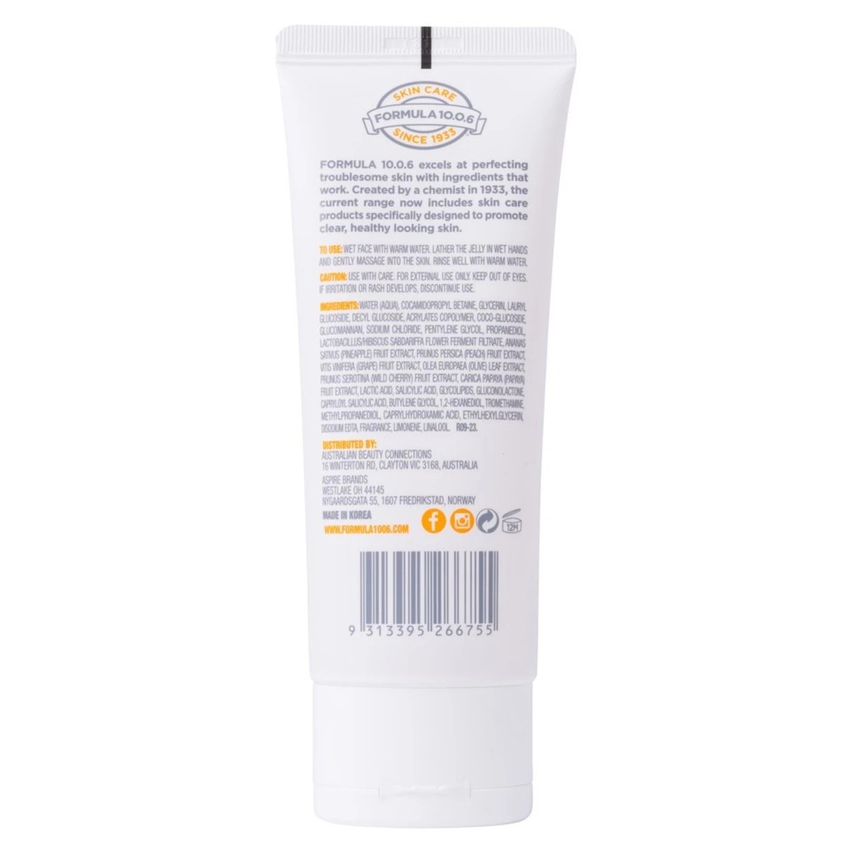 2 Formula 10.0.6 Get Up And Glow Brightening Jelly Cleanser 100ml - Papaya and Peach, 2 of 2