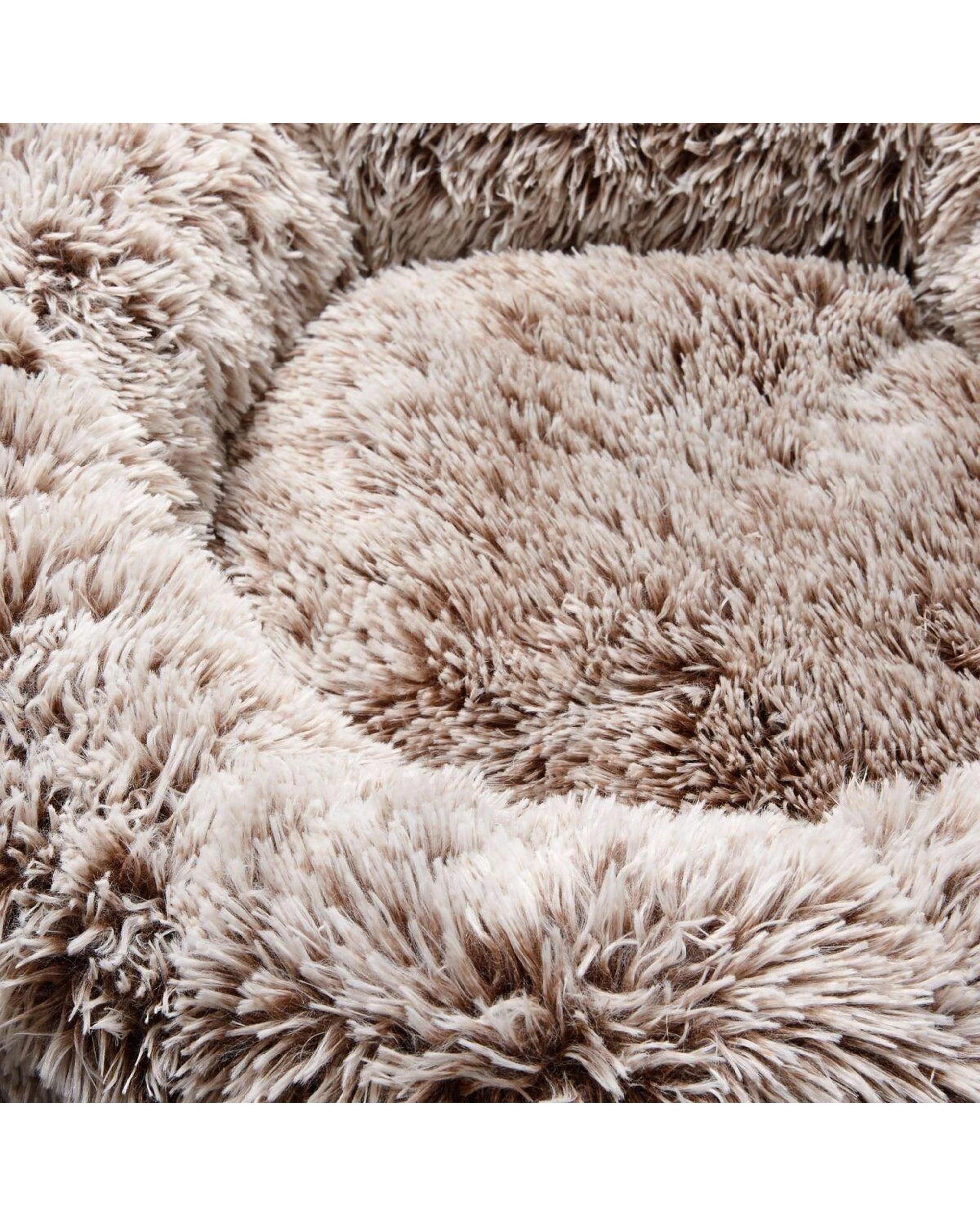 2 Snooza Calming Cuddler Plush Faux Fur Cosy Pet Dog Bed Mink Large, 2 of 5