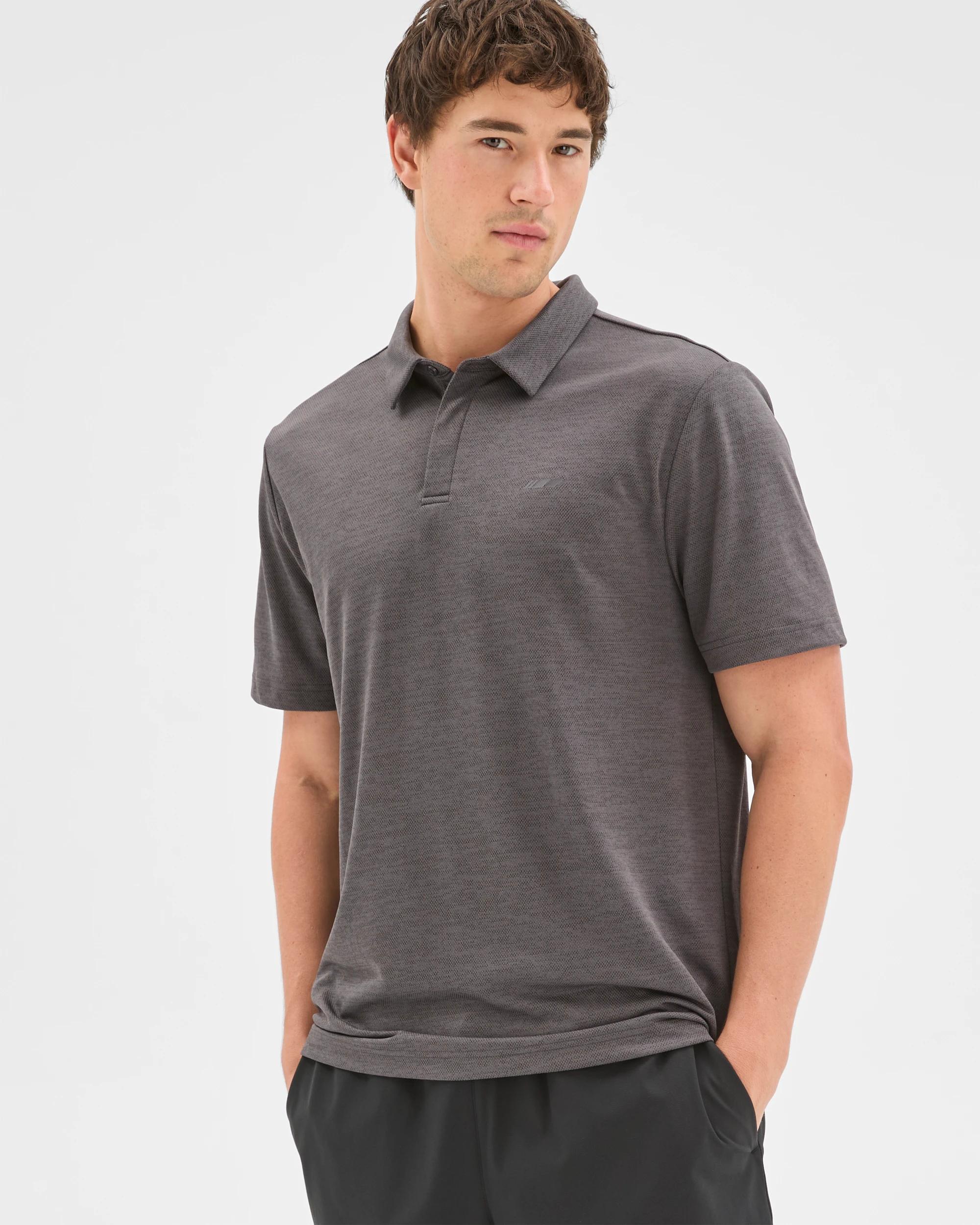 4 Target Active Textured Polo Top BLACK, 4 of 6