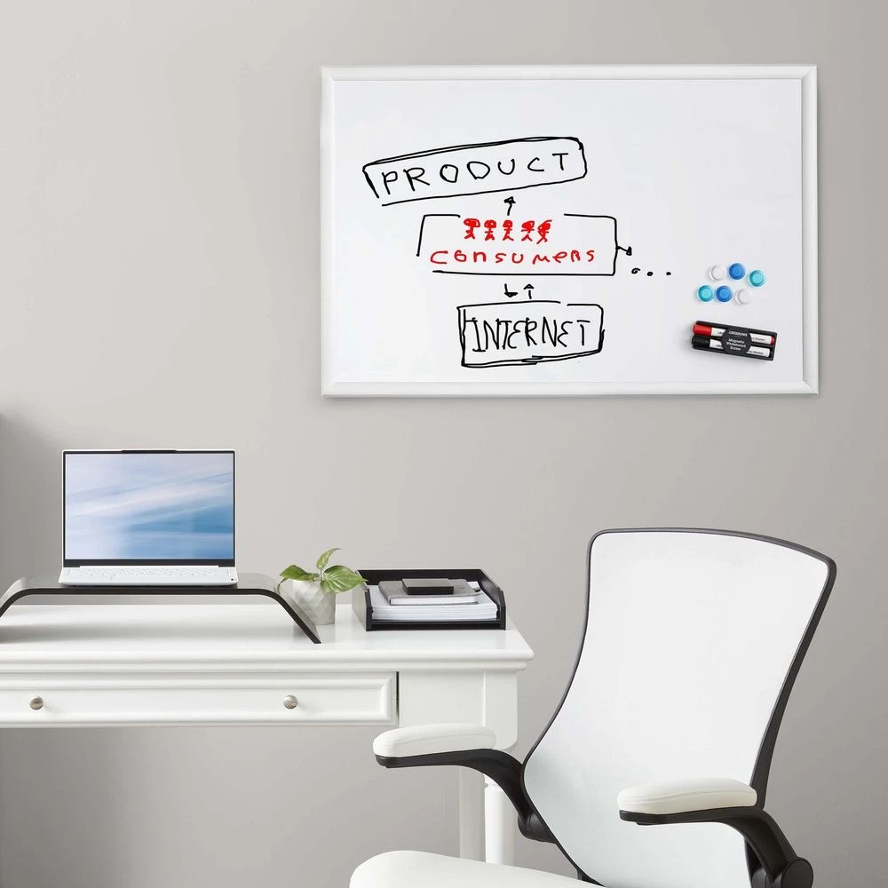 3 J.Burrows Whiteboard and Accessories 900 x 600mm, 3 of 4