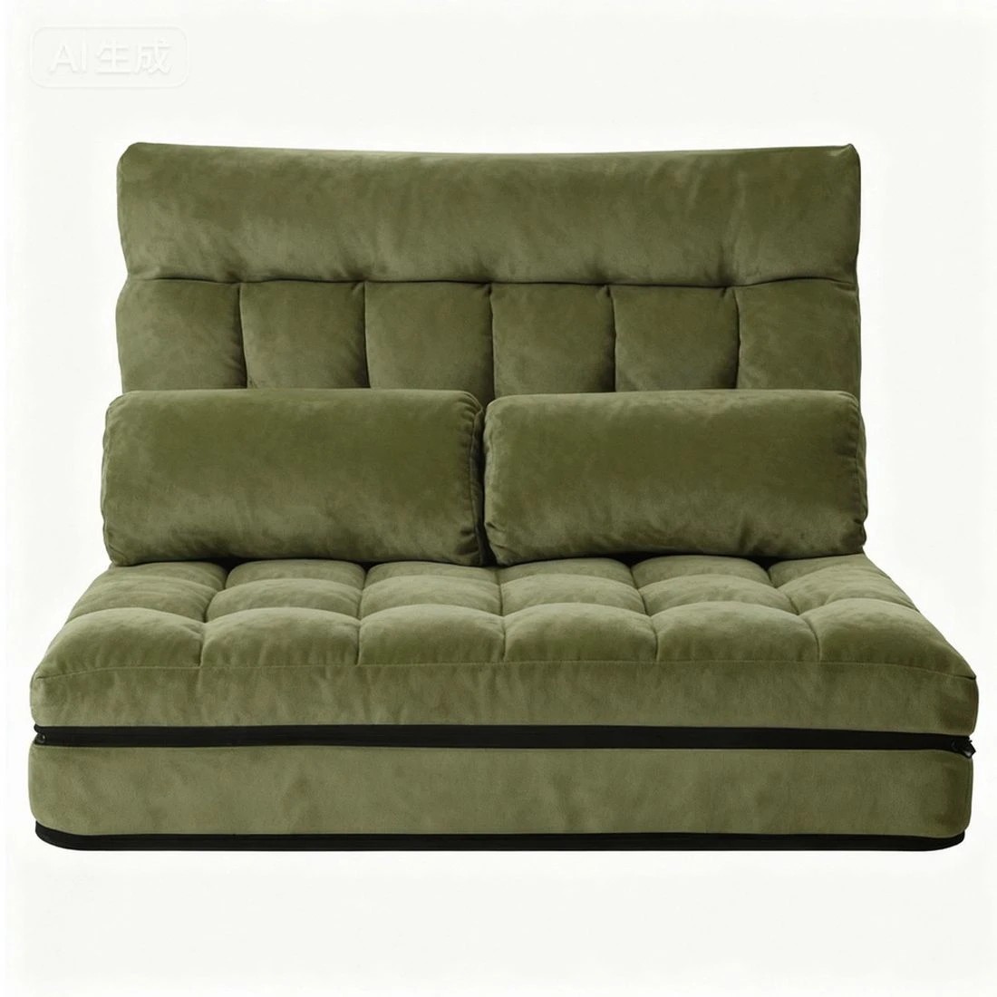 3 ArtissLounge Sofa Bed 2 seater  Fabric - Green, 3 of 8