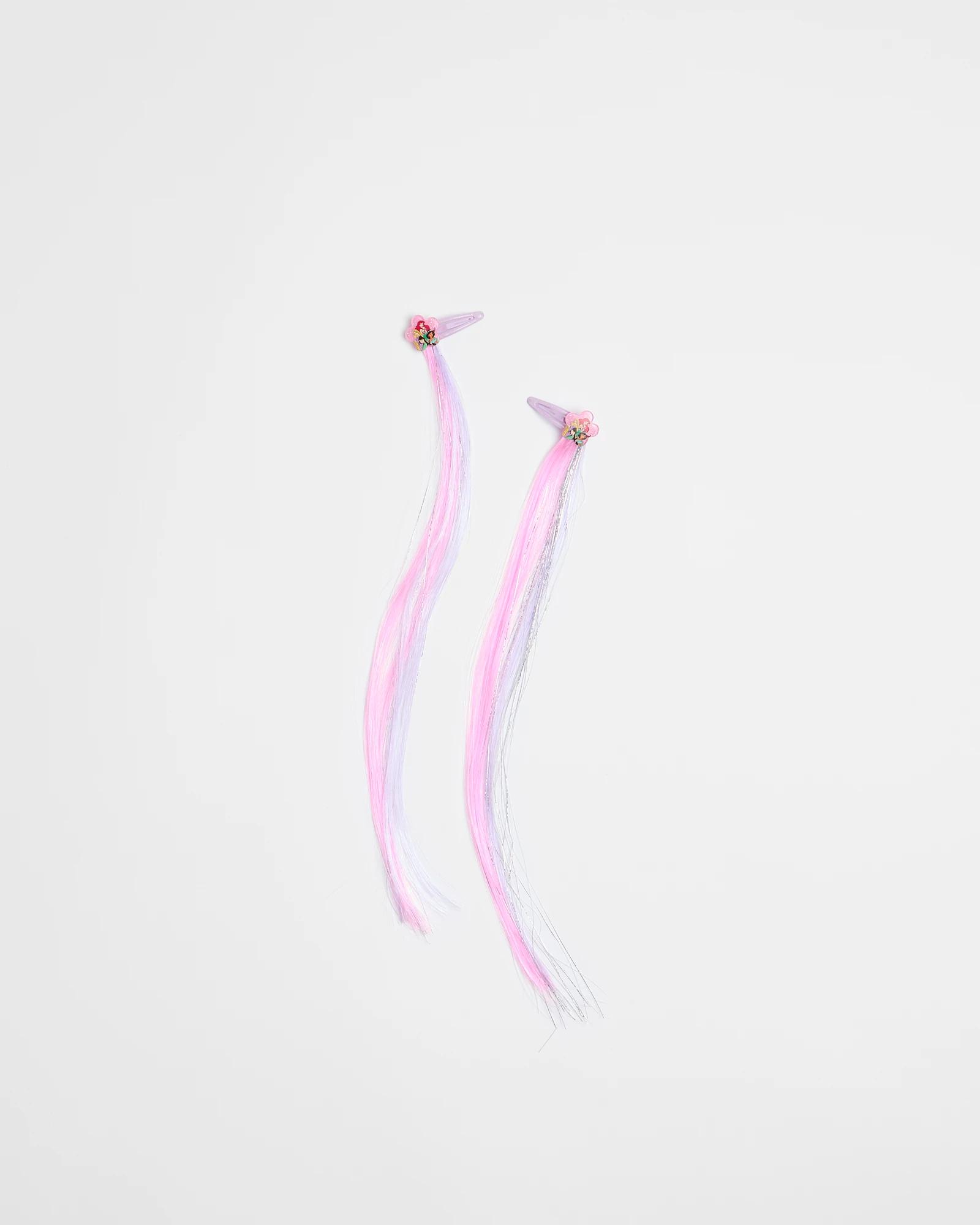 1 Kids Licensed Disney Princess Faux Hair Clips PINK, 1 of 1