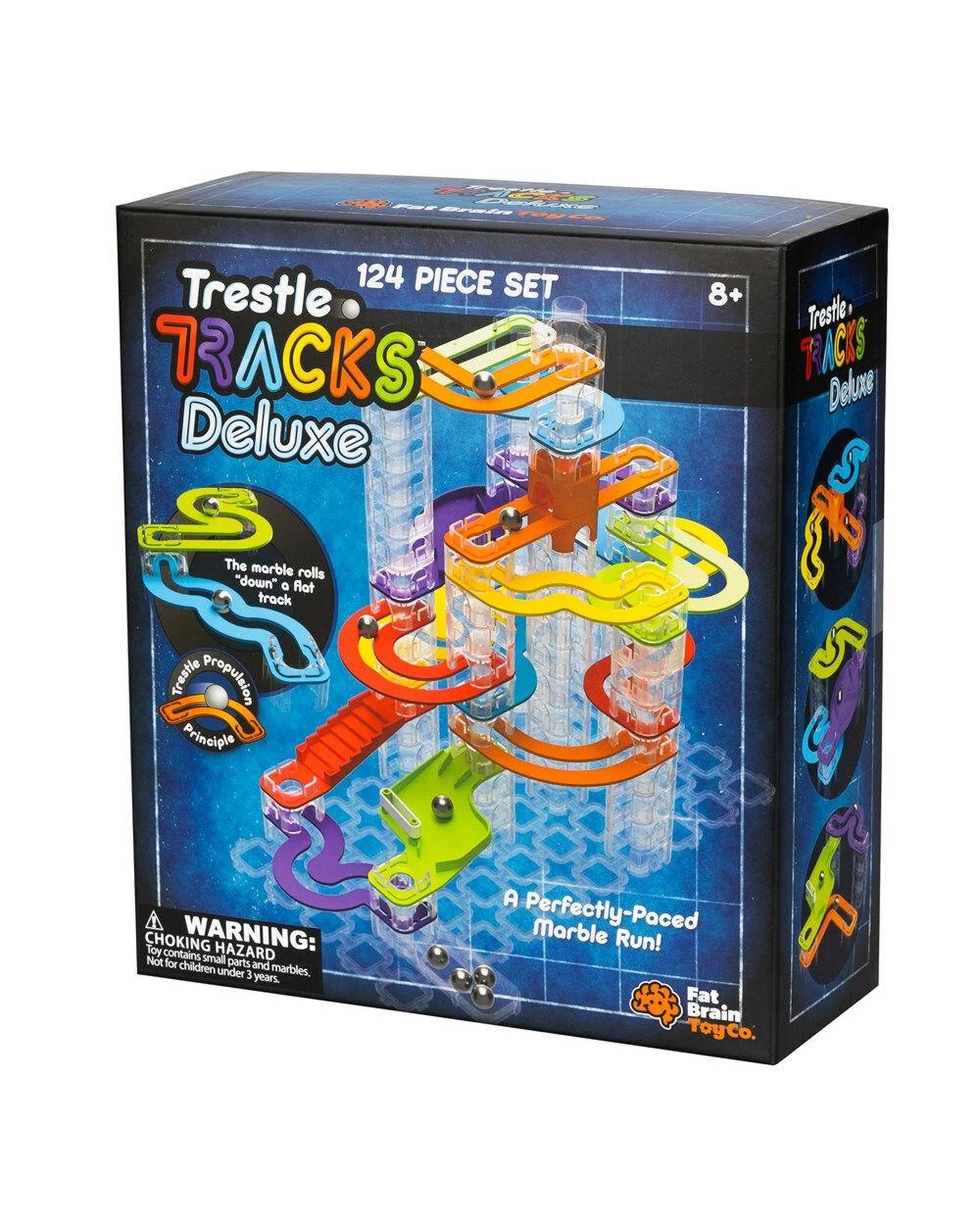 2 Fat Brain Toy Co 124pc Trestle Tracks Marble Run Builder New Deluxe Set 8y, 2 of 5