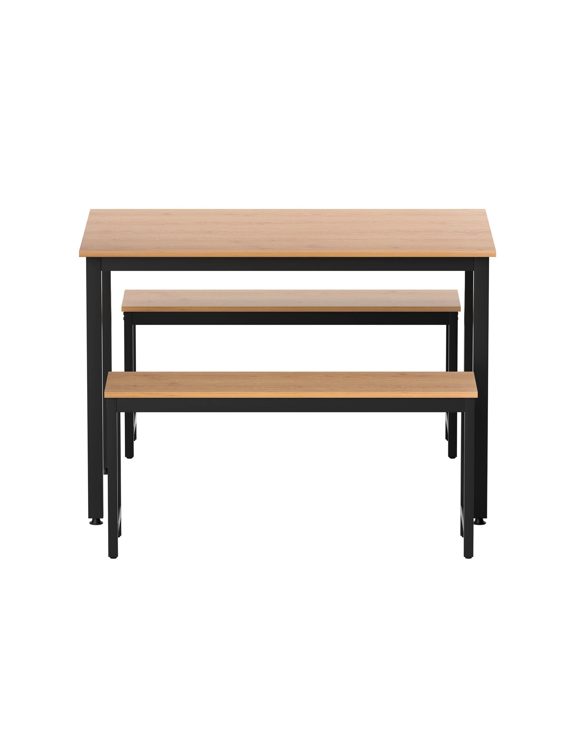 3 Artiss Dining Table and Chairs Set 3PCS Kitchen Metal Desk Bench - Multi, 3 of 8