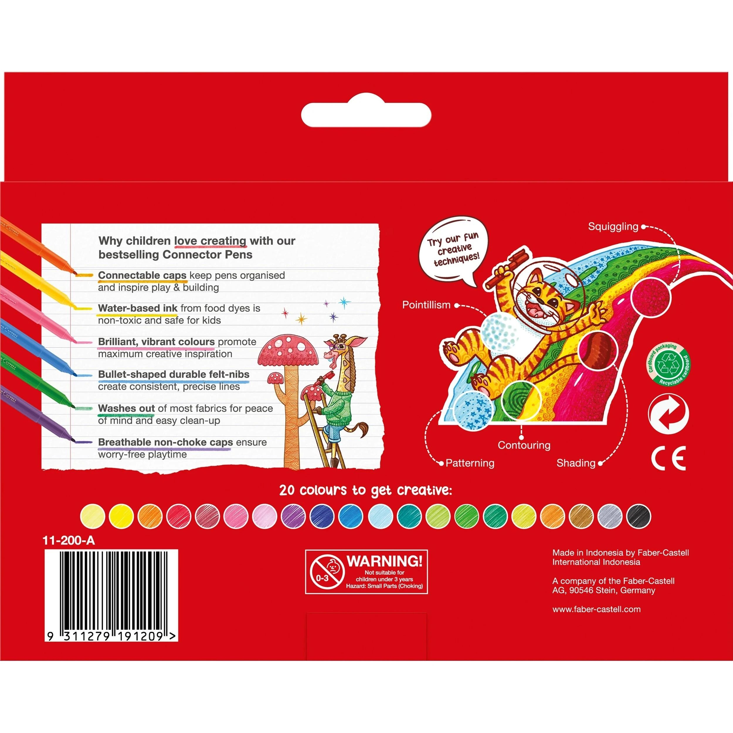 4 20 Pack Faber-Castell Connector Pens - Multi, 4 of 4