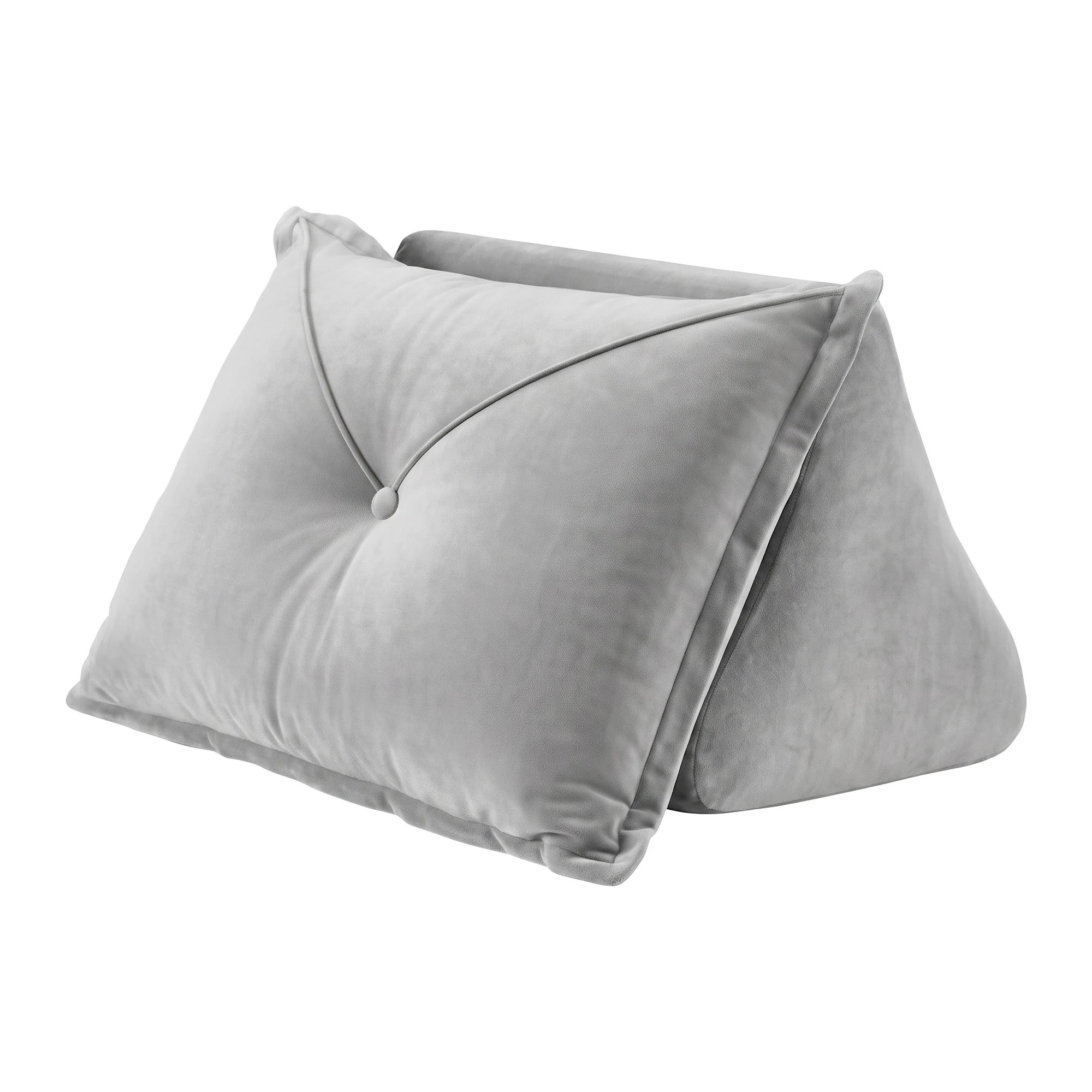 1 Giselle Bedding Wedge Pillow for Bed Sitting Up 25D High Density Foam Backrest - Silver, 1 of 10