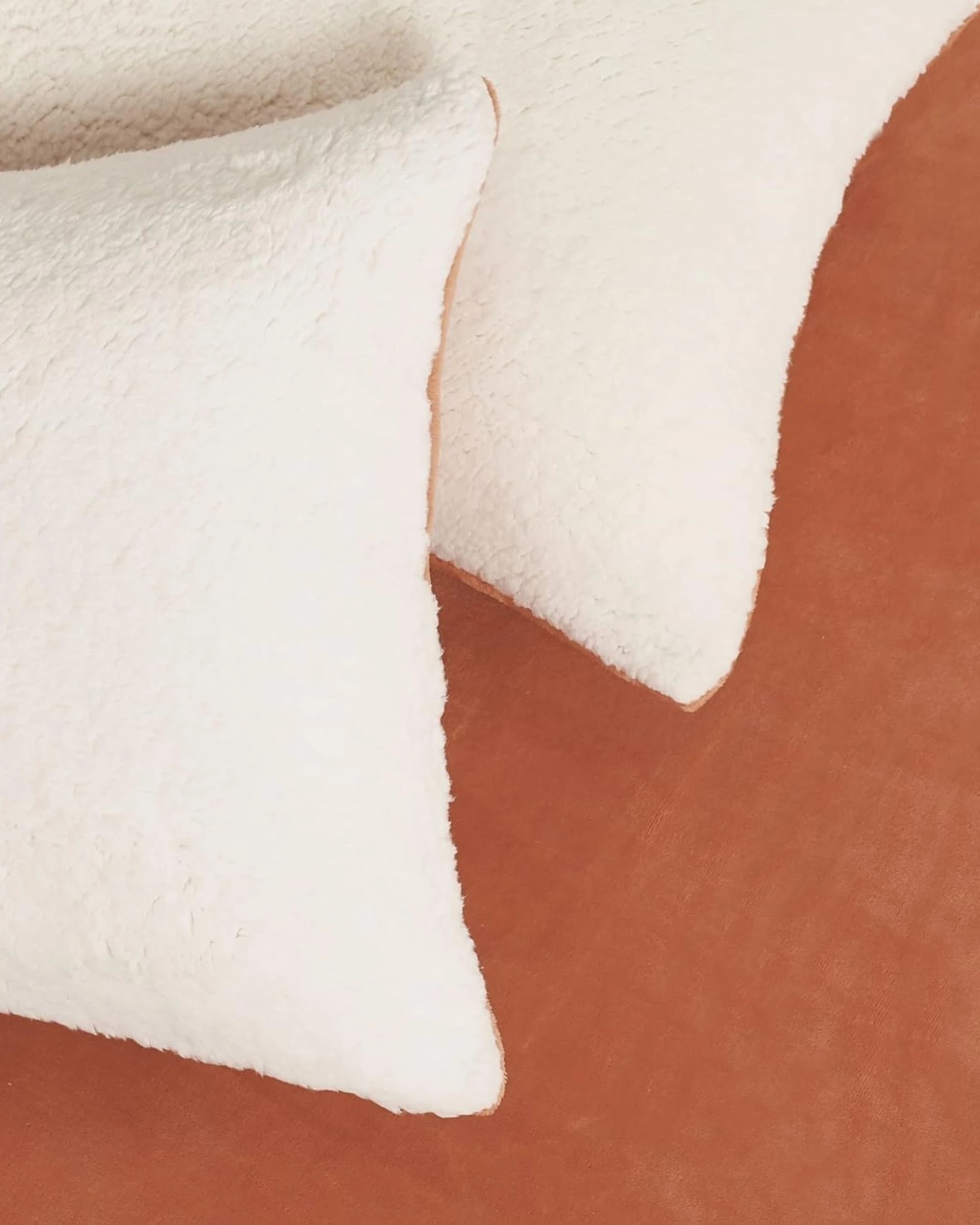 4 Gioia Casa 2-in-1 Teddy Sherpa Quilt Cover Set Warm Reversible - King Bed - Terracotta, 4 of 9