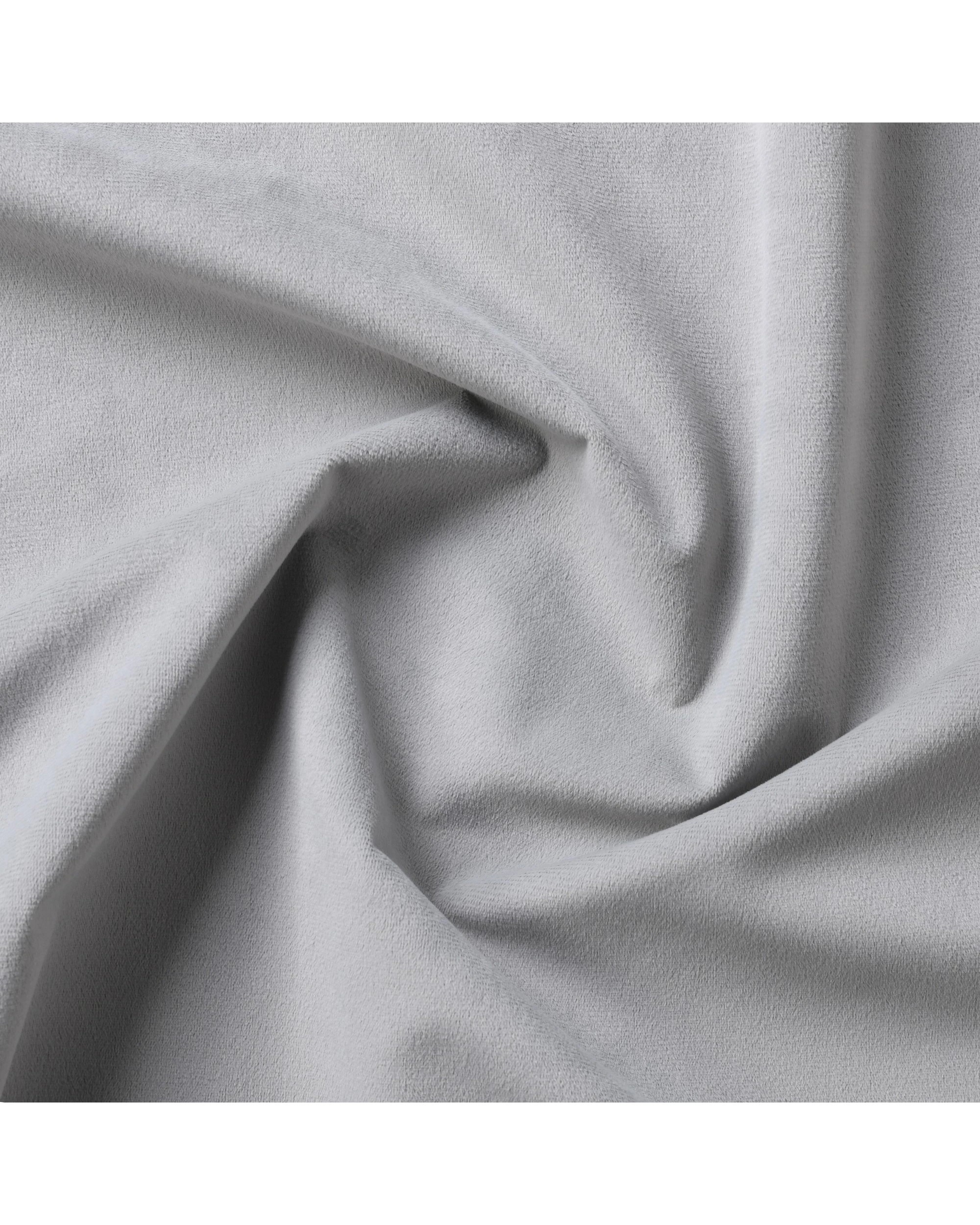 5 Cadence & Co. Byron Matte Velvet 100% Blockout Eyelet Curtain Twin Pack 90x223cm - Silver, 5 of 5