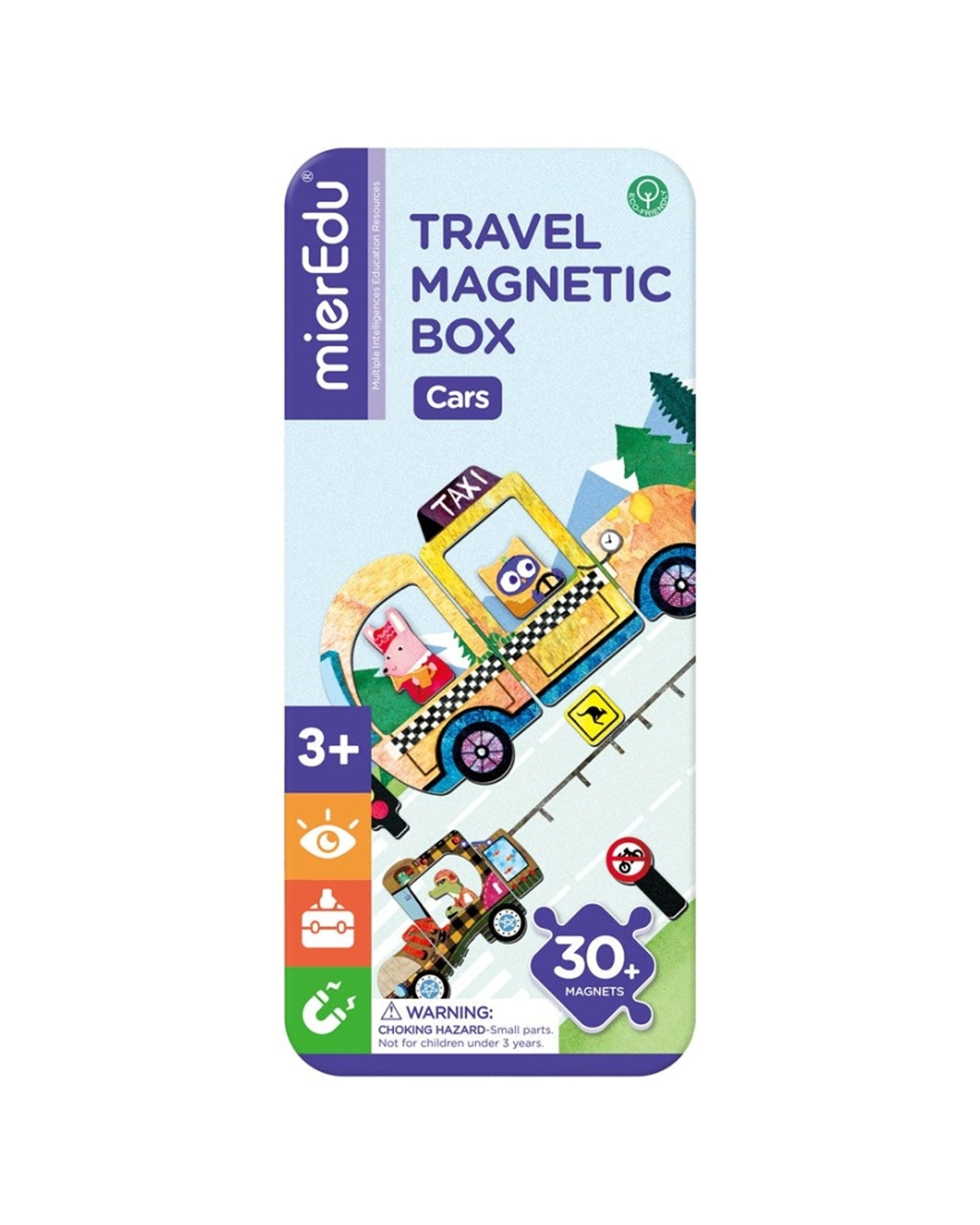 1 Mieredu Travel Magnetic Box Cars Kids Creative Learning Toy Set, 1 of 3