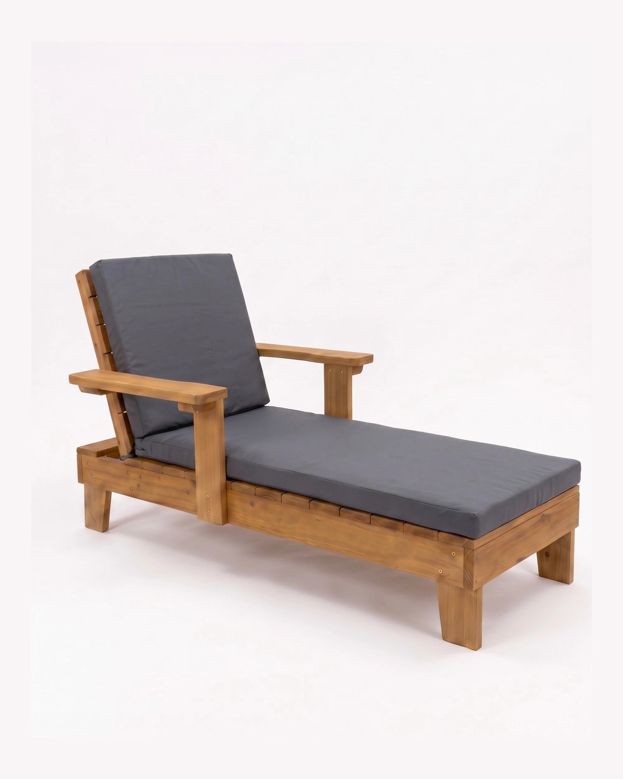 1 Hide & Seek Kids Sun Lounge with Cushion - Dark - Grey, 1 of 5