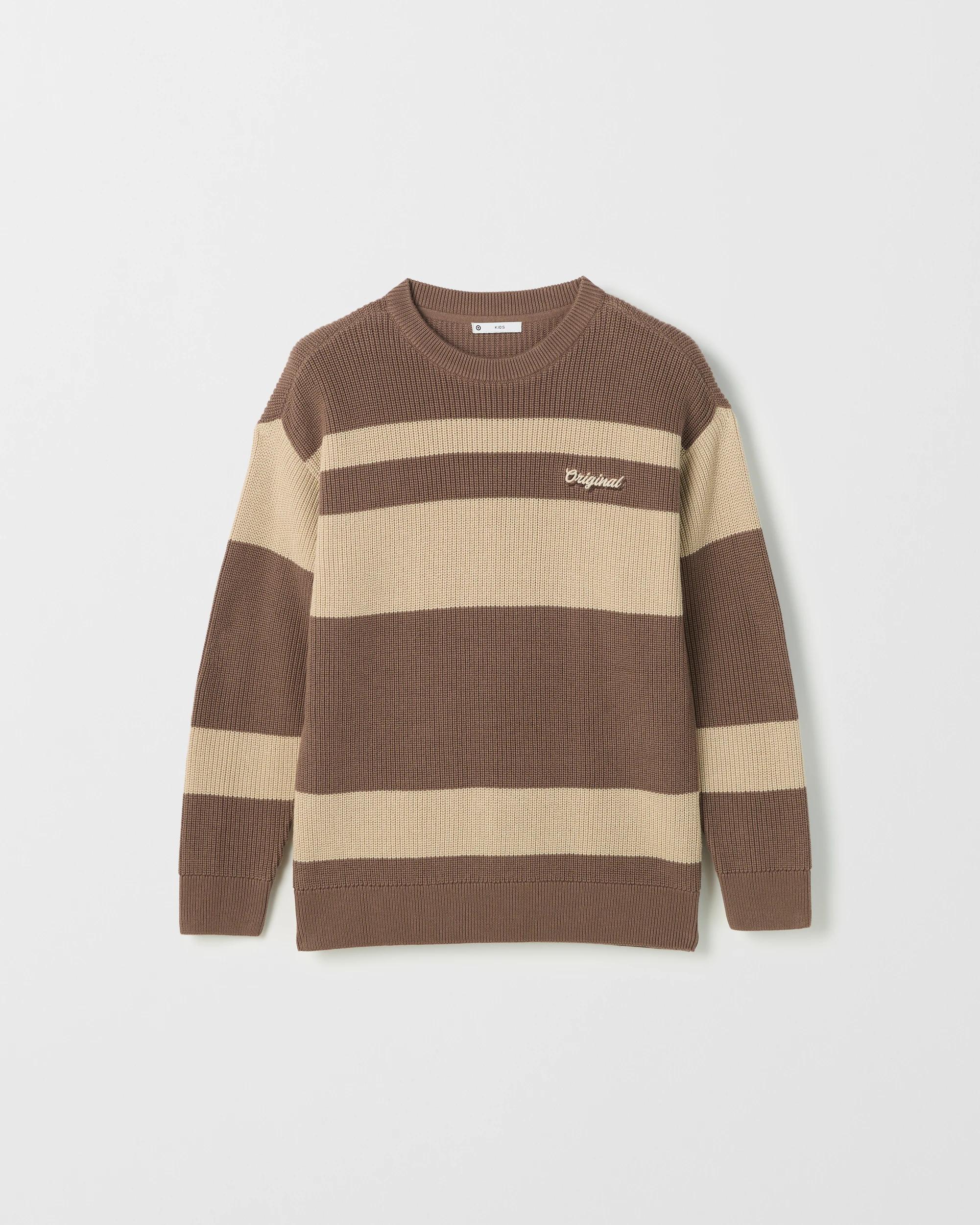 5 Target Kids Australian Cotton Crew Neck Striped Jumper LIGHT BROWN, 5 of 6