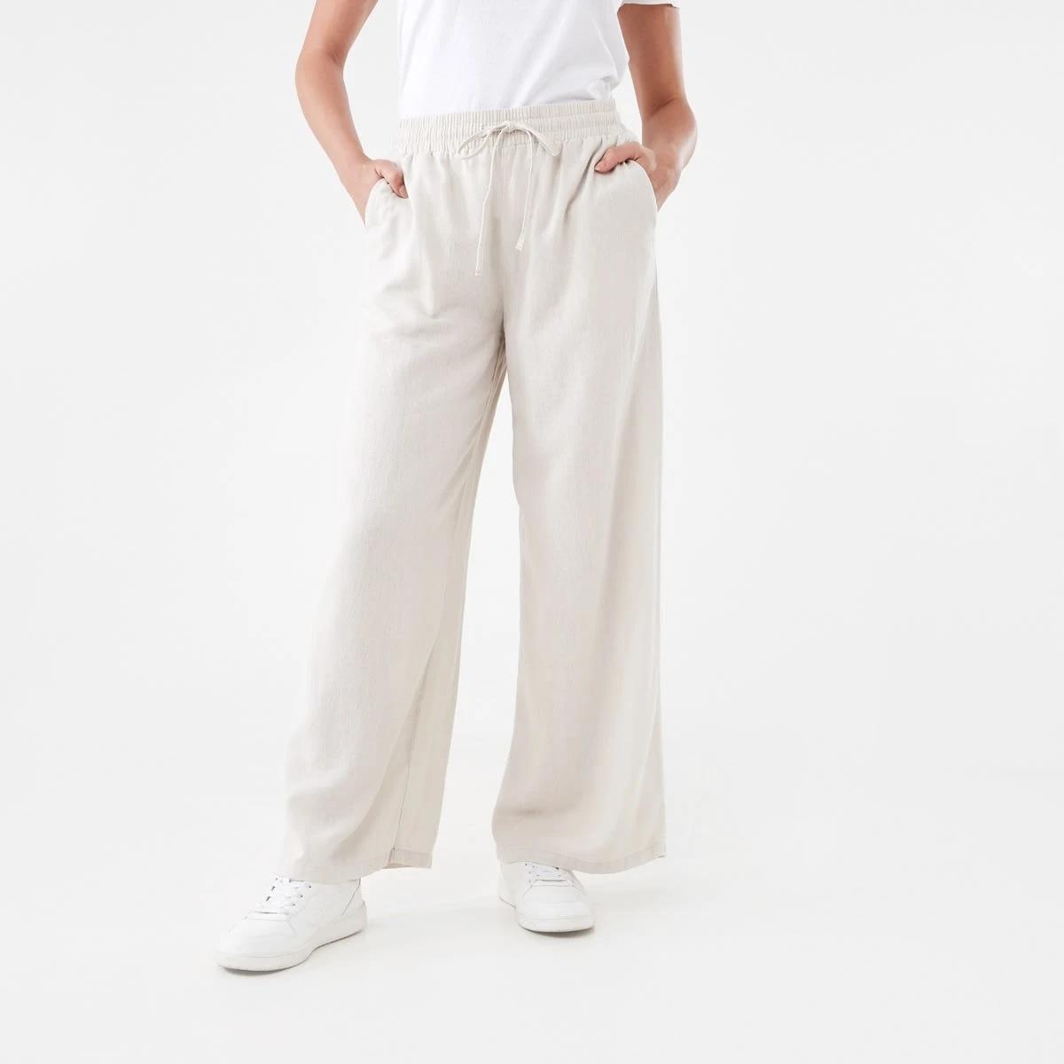 1 Linen Blend Wide Leg Pants NATURAL BEIGE, 1 of 5