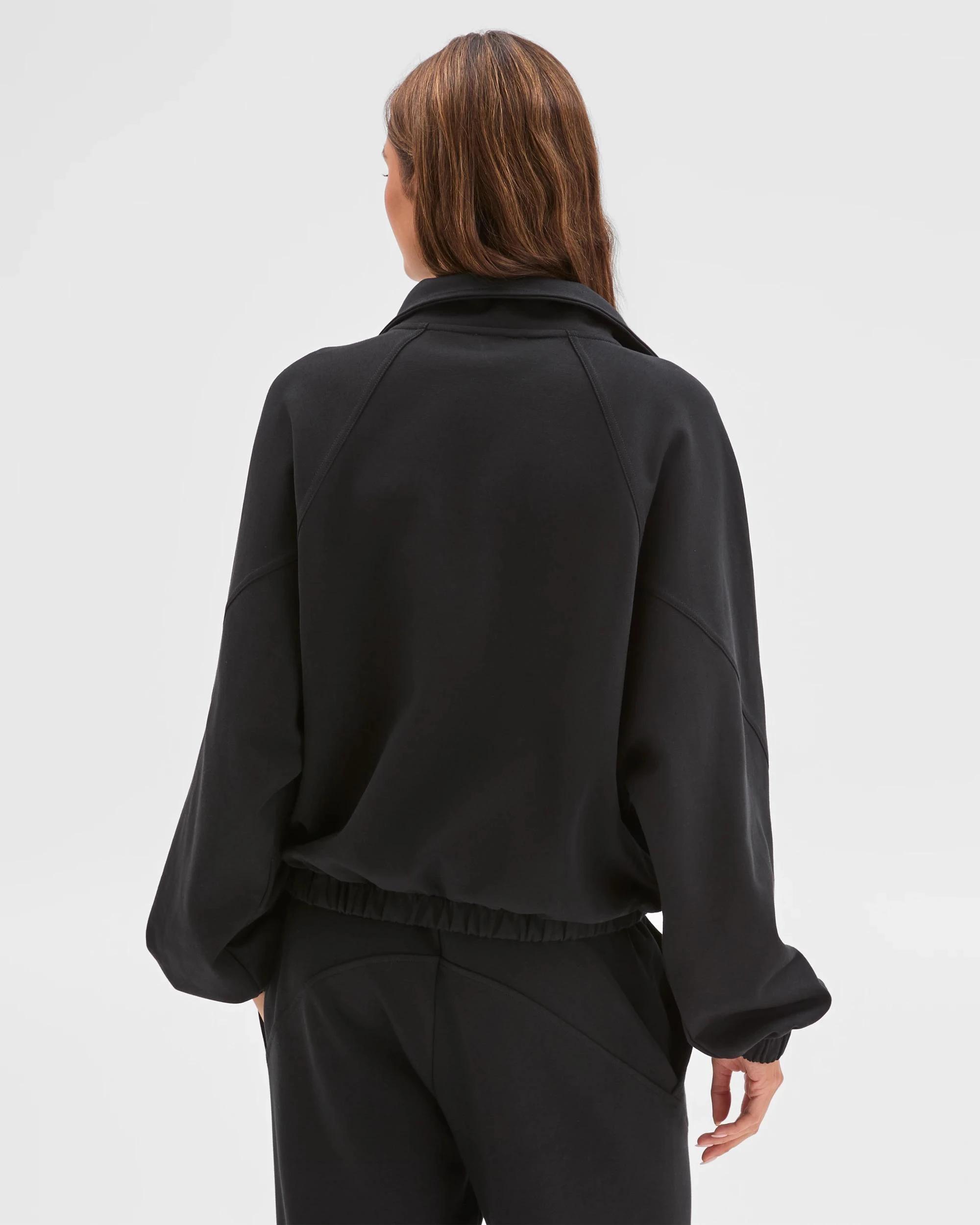 5 Lily Loves Australian Cotton Blend Zip Through Jumper BLACK, 5 of 6