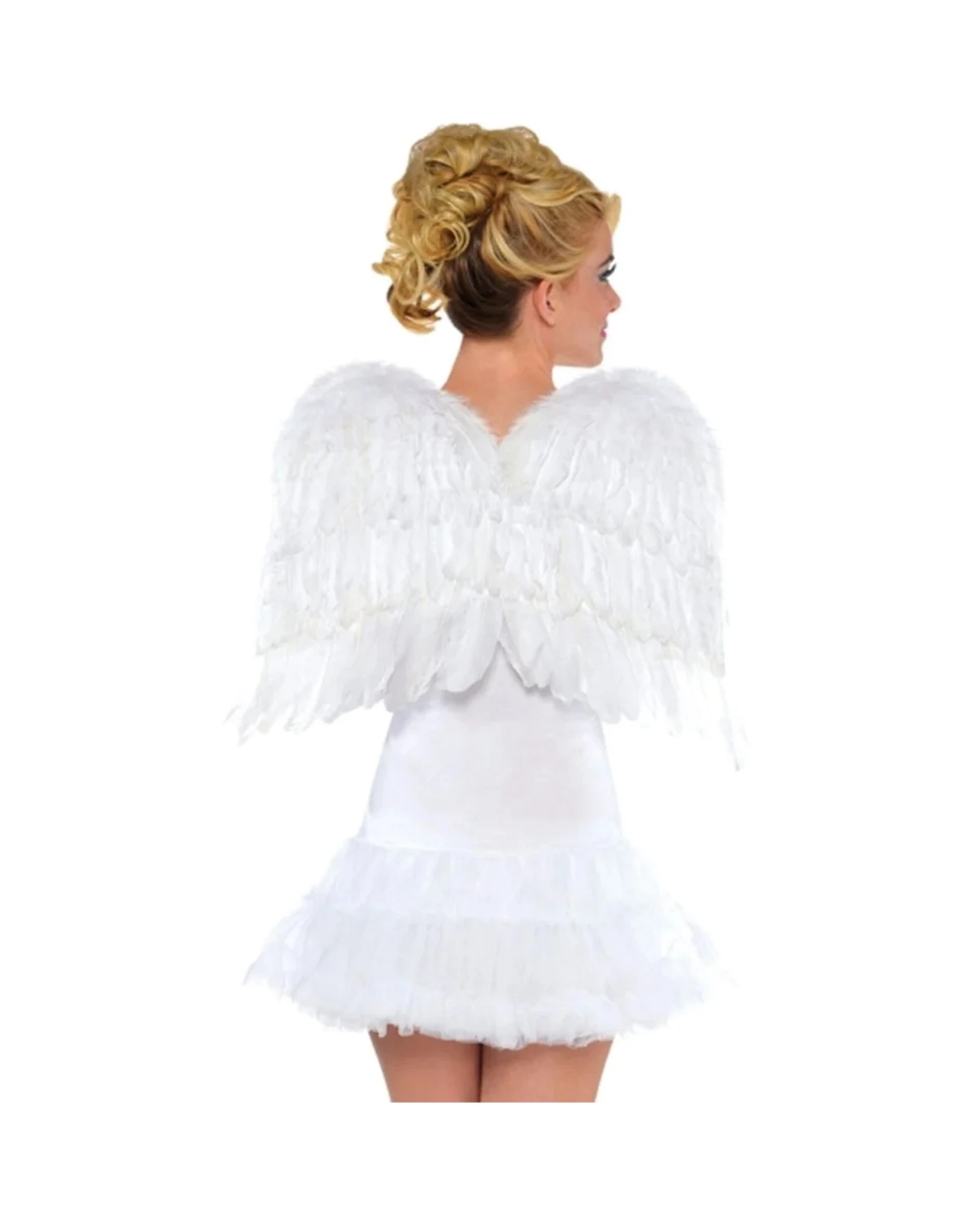 1 Amscan Inc. Feathered White Angel Wings  60cm x 40 cm - One Size - White, 1 of 1