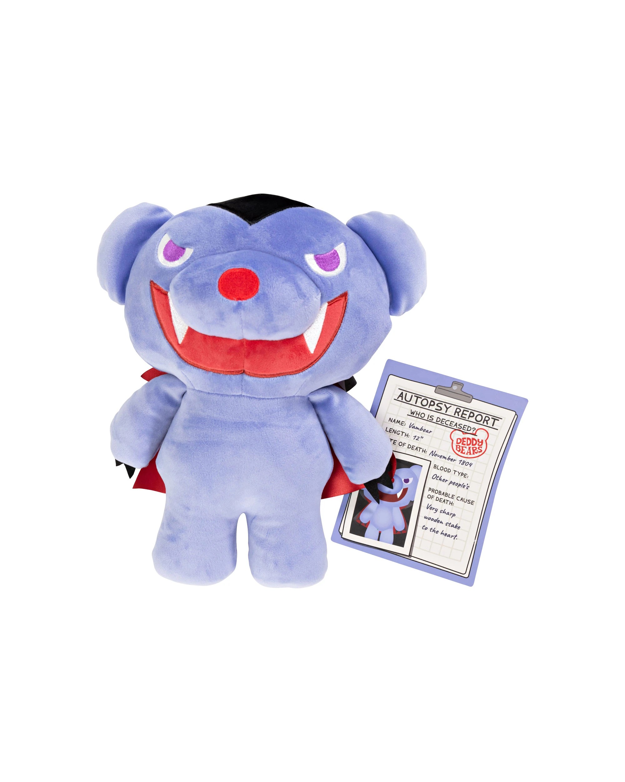 3 Deddy Bears - Vambear Halloween Bear in Bag, Plush Toy, Purple, 30cm (Height) - Purple, 3 of 4