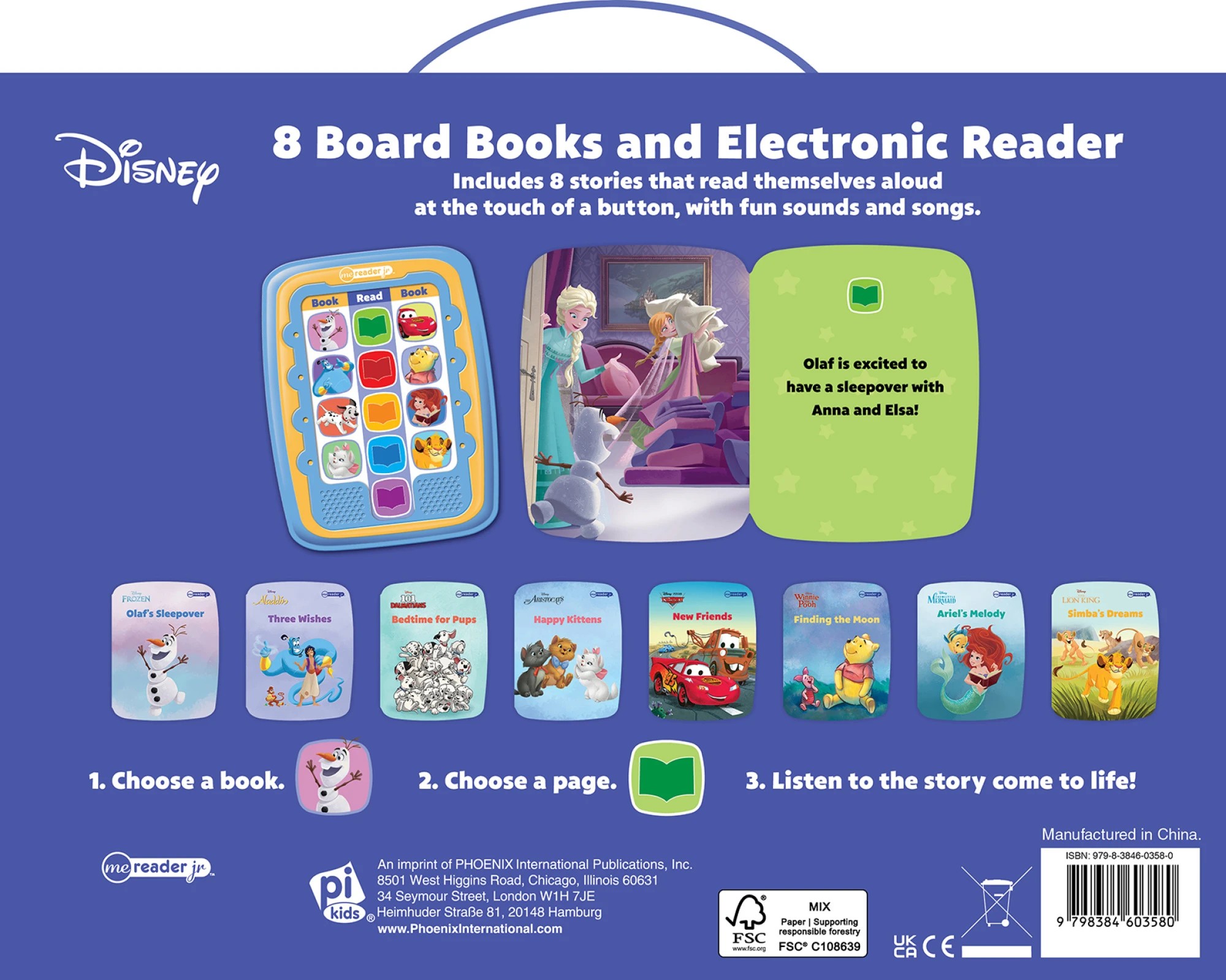 3 Disney Bedtime Stories: Me Reader Jr 8 Board Books and Electronic Reader - Book, 3 of 5