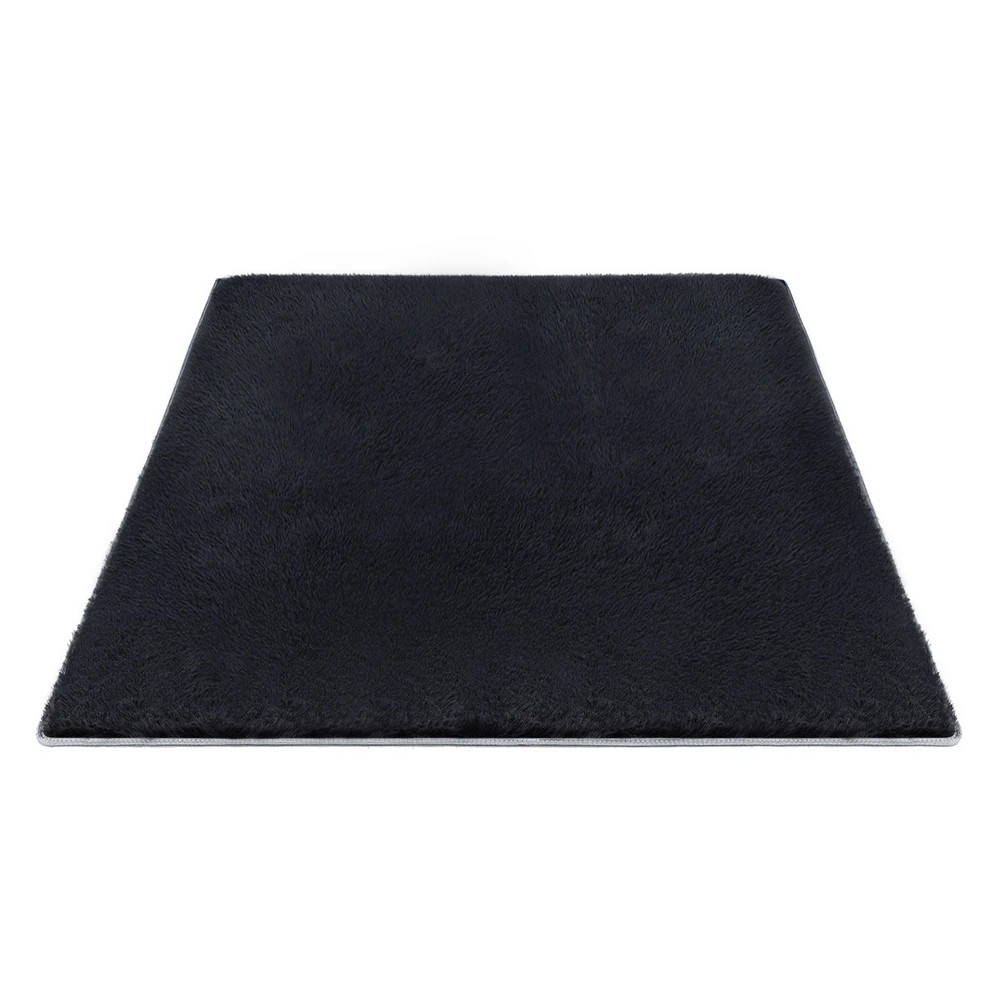 1 Artiss Floor Rug 200x290cm Plush Area Shaggy Rug Living Room Bedroom Carpet - Black, 1 of 9