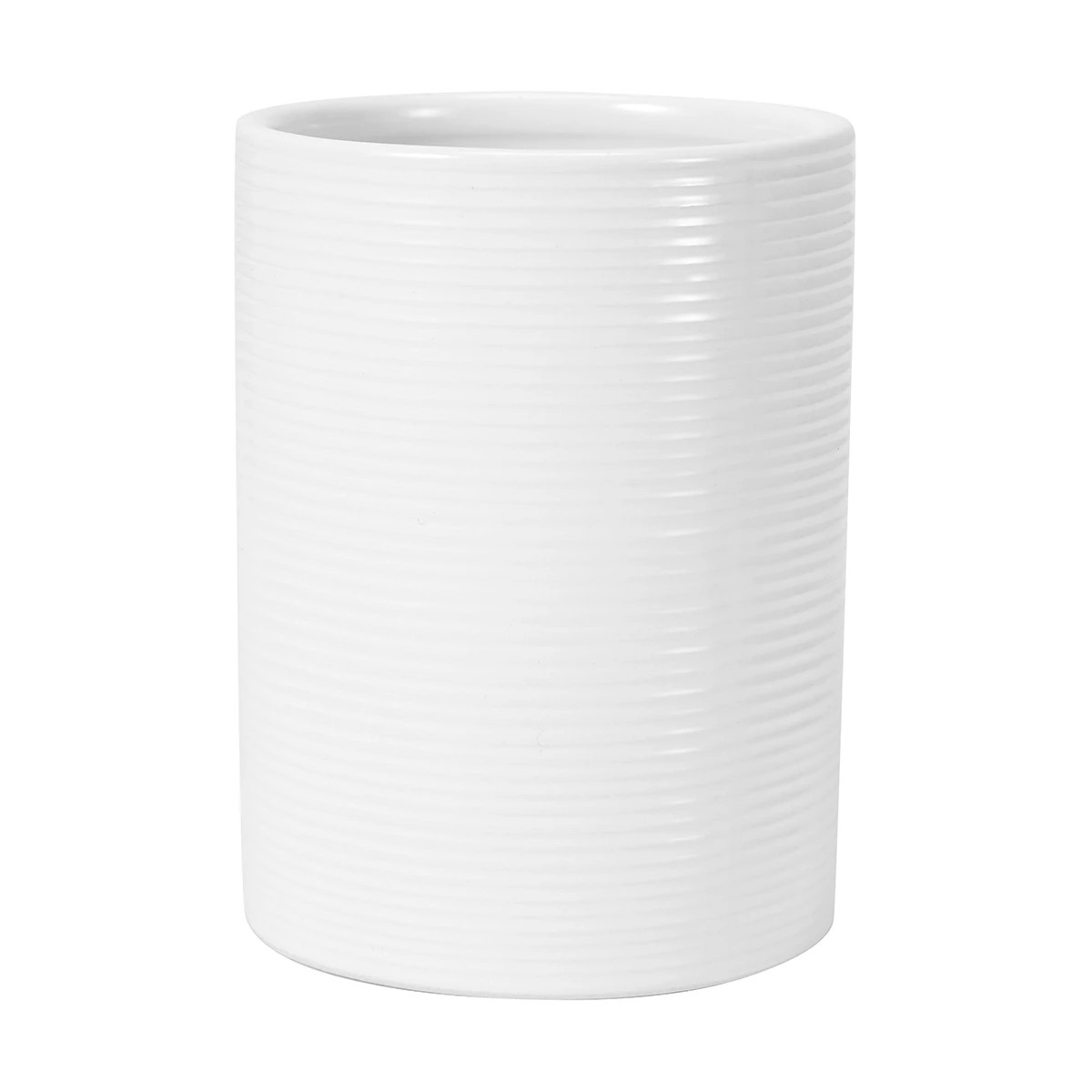 1 Ribbed Tumbler - White, 1 of 4