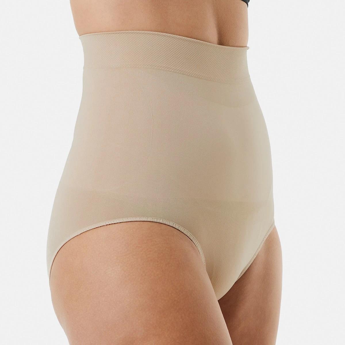 5 2 Pack Seamfree Shaping Full Briefs BLACK, BEIGE, 5 of 8
