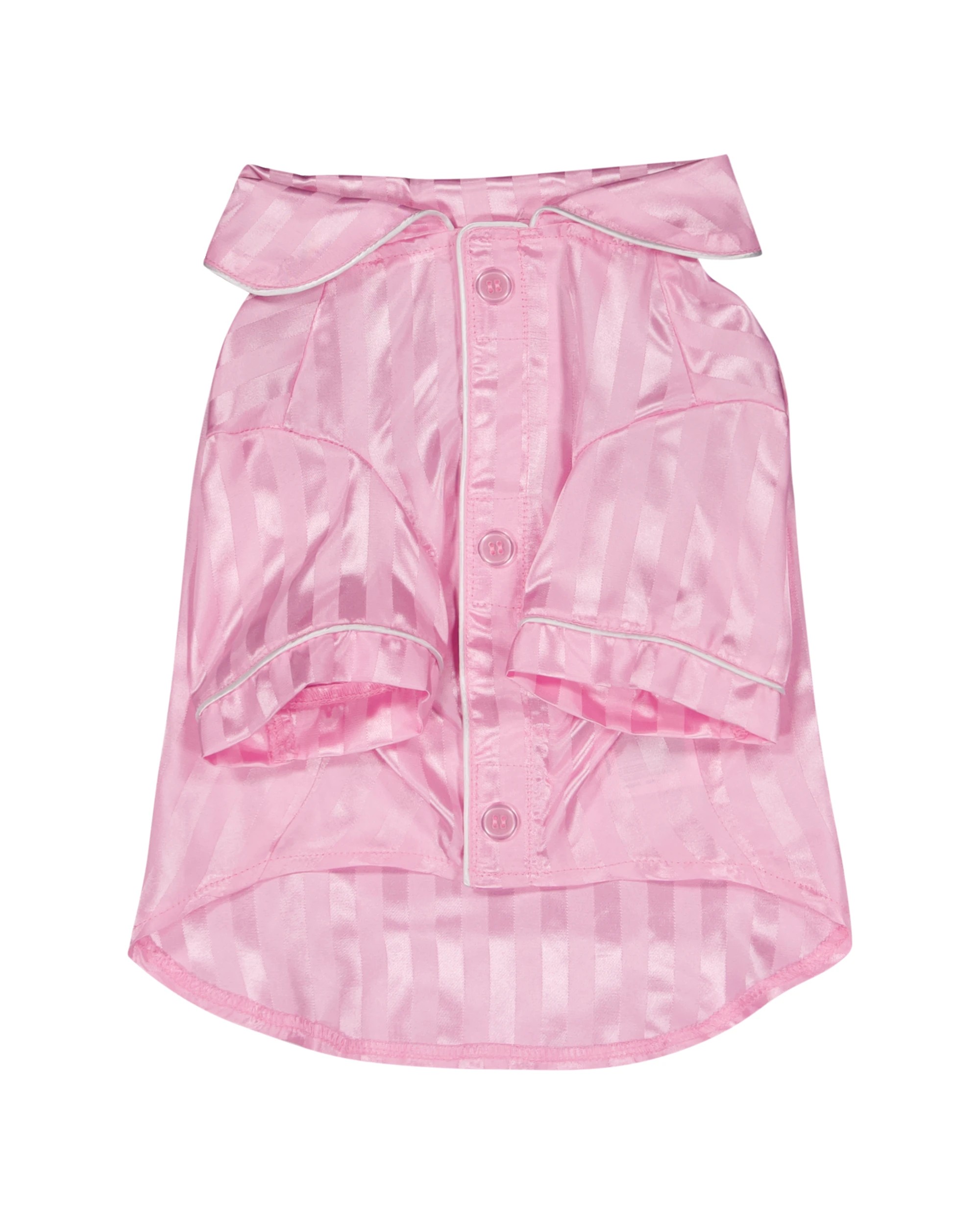 2 Pet Satin Stripe Pyjamas - Medium, Pink, 2 of 9
