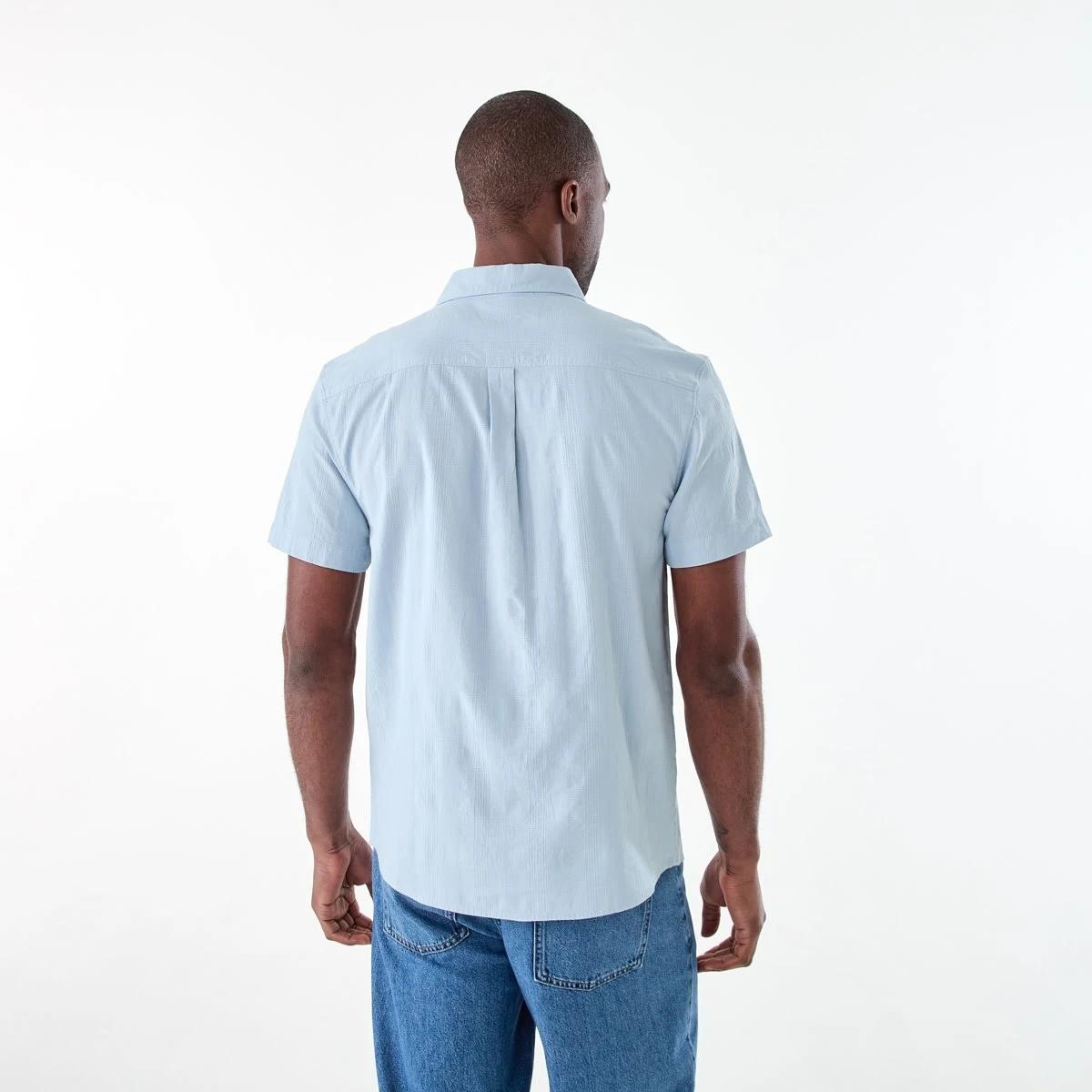 3 Short Sleeve Dobby Shirt FOG BLUE, 3 of 6