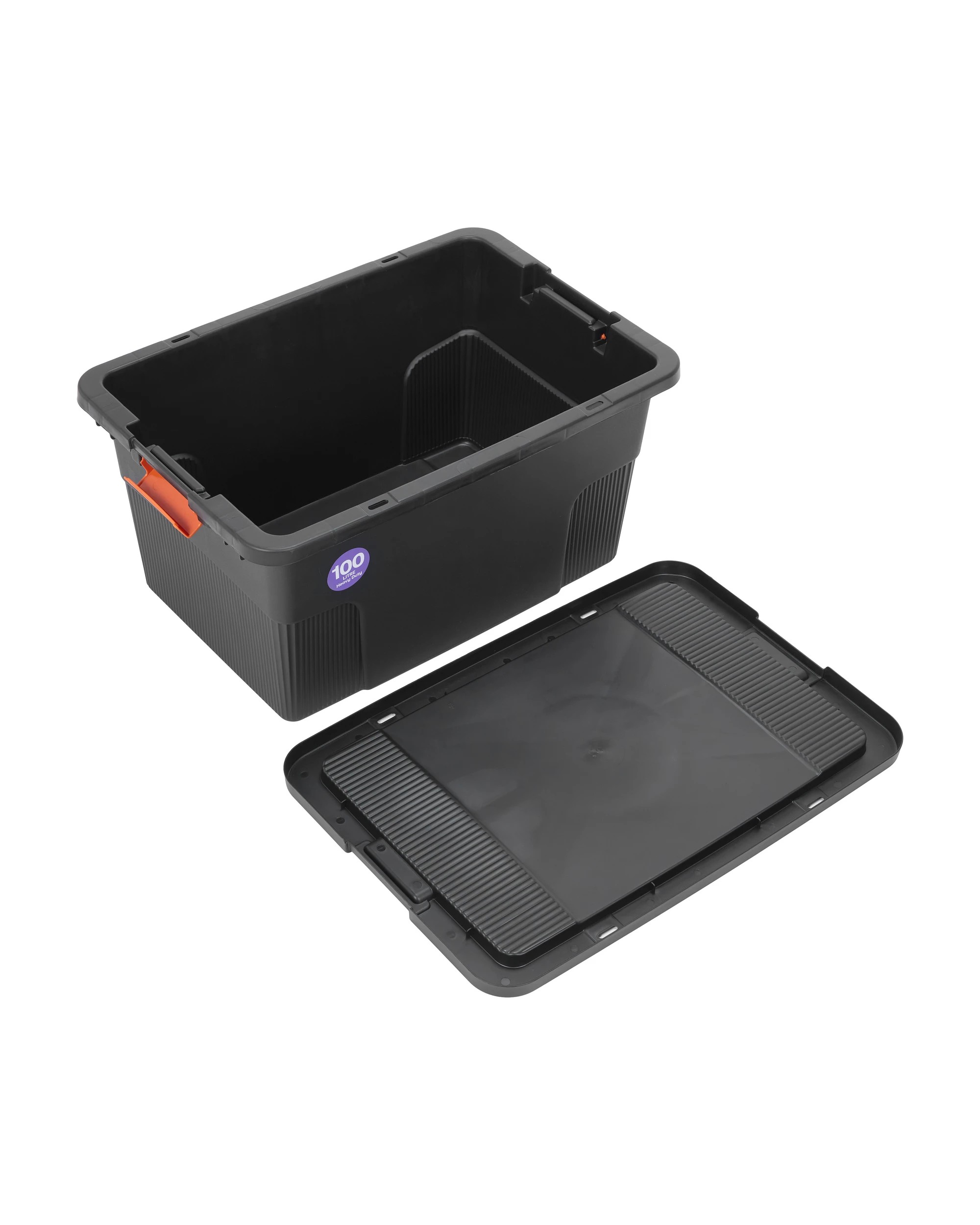 5 100L Heavy Duty Storage Container - Black, 5 of 6