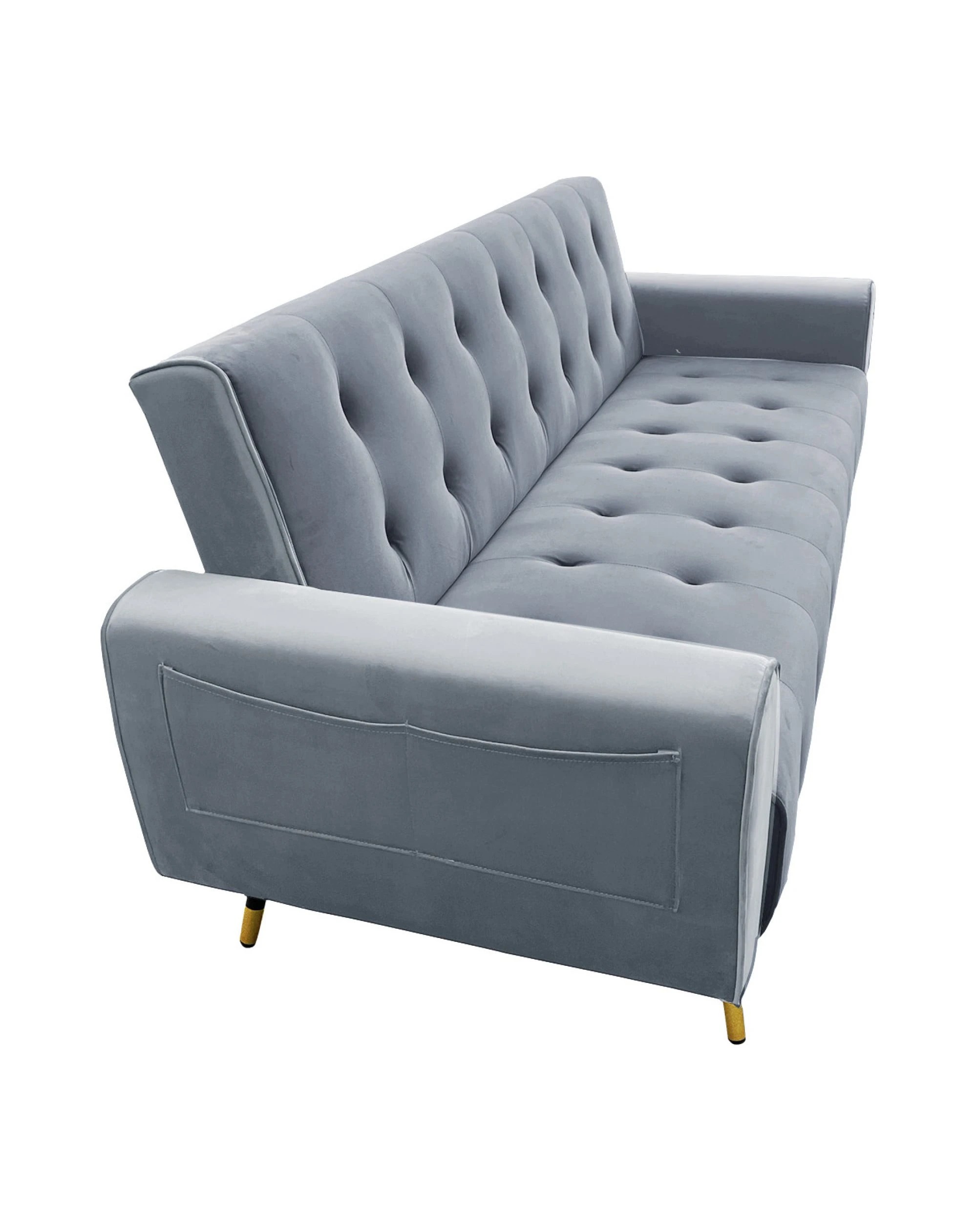 6 Ava Tufted Velvet Sofa Bed by Sarantino, 6 of 8