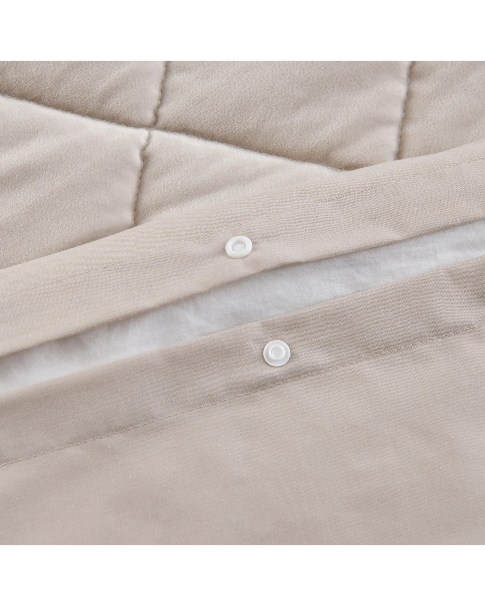 6 Dreamaker Haven Quilted Quilt Cover Set - Queen Bed - Stone, 6 of 9