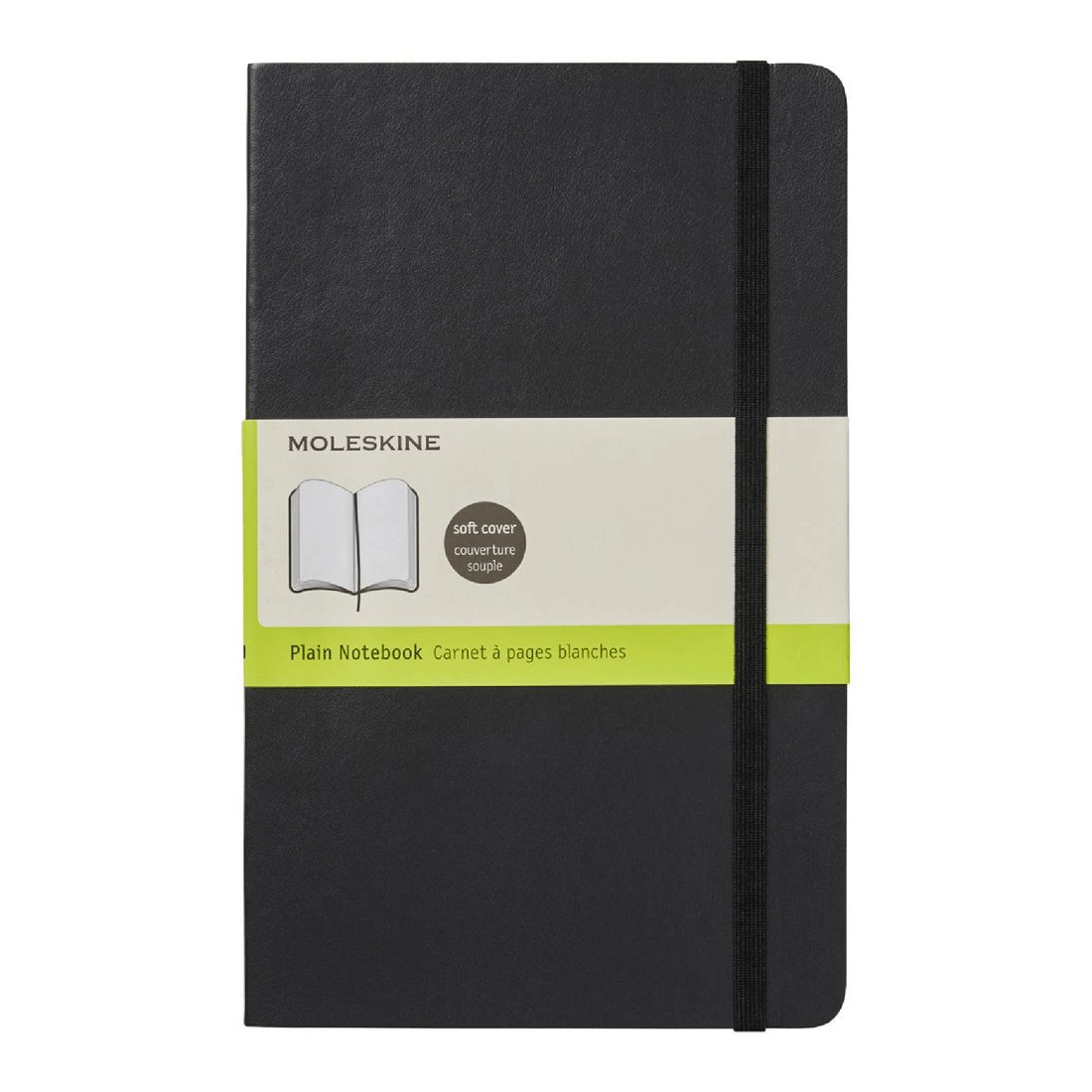 1 Moleskine Classic Soft Cover Plain Large Notebook Black, 1 of 3