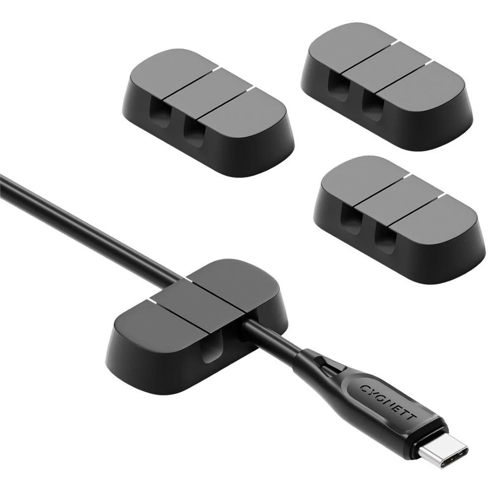 2 Cygnett Tangle Tamer 2 Slot Cable Organser 4 Pack Black, 2 of 7