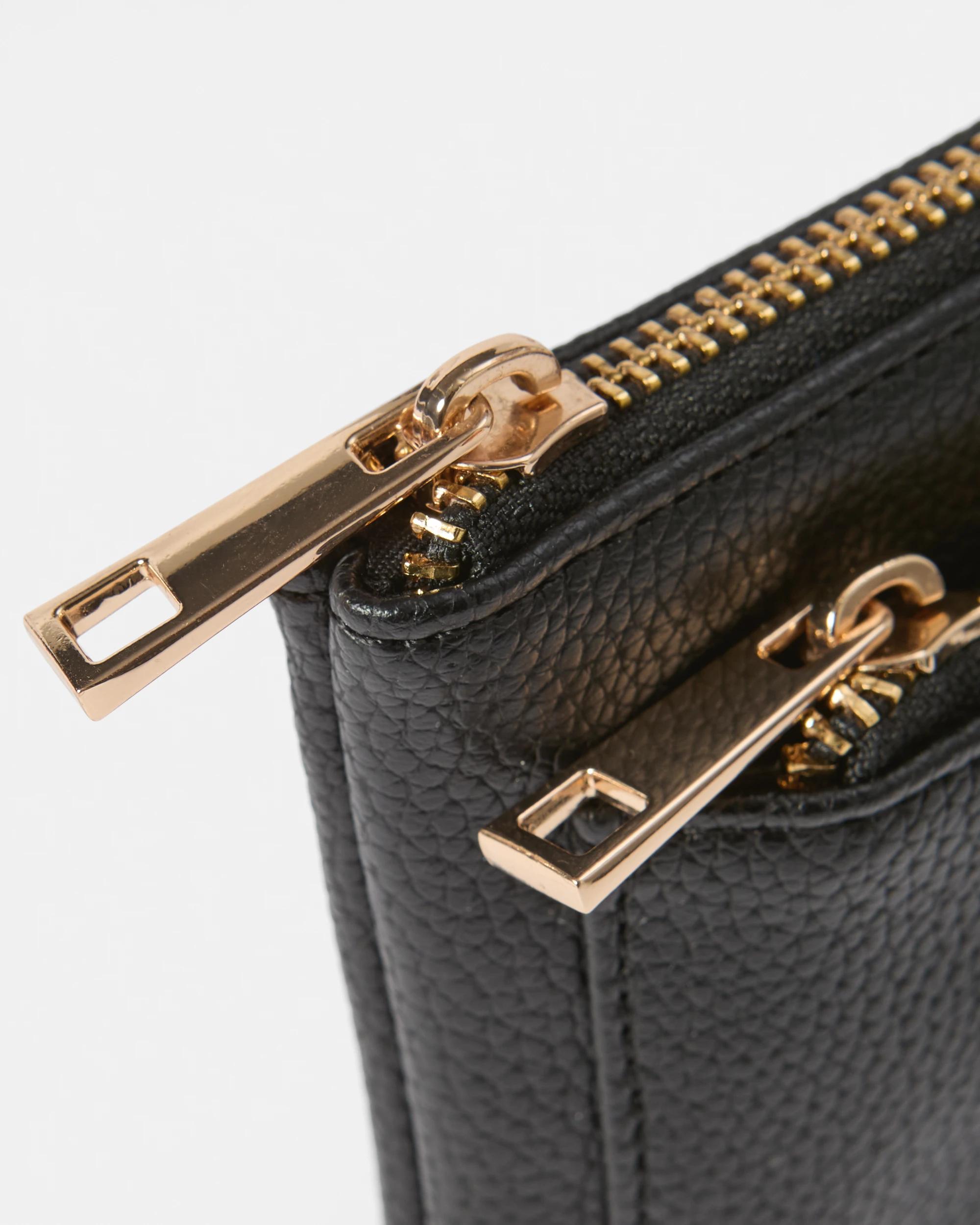 3 Double Pocket Purse BLACK, 3 of 4