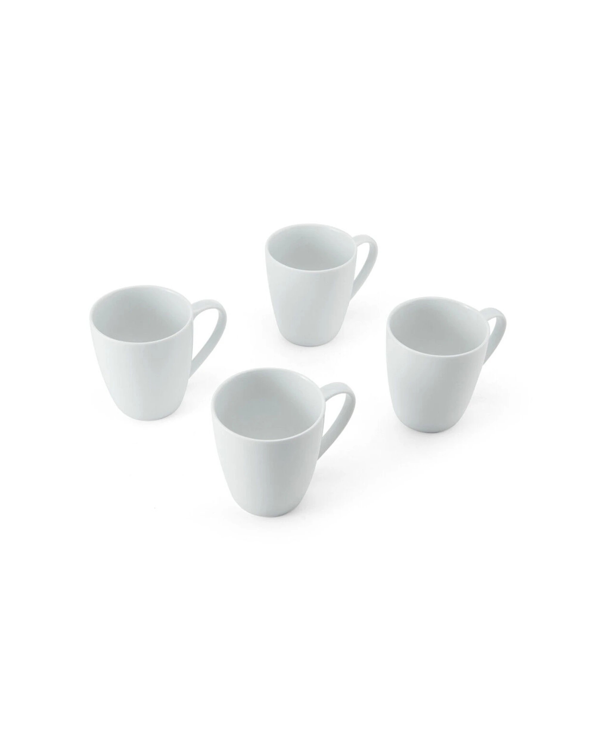 3 Mikasa Chalk 4pc Kitchen Porcelain Mug Set 380ml Minimalist Everyday Use - White, 3 of 5
