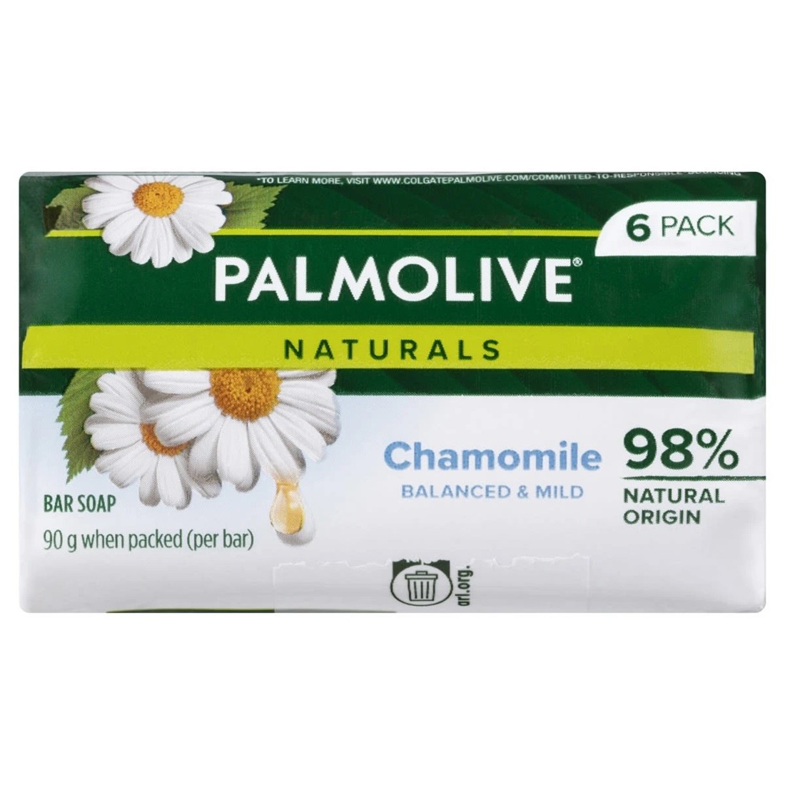 2 Palmolive 6 Pack Naturals Balanced and Mild Bar Soap - Chamomile, 2 of 3