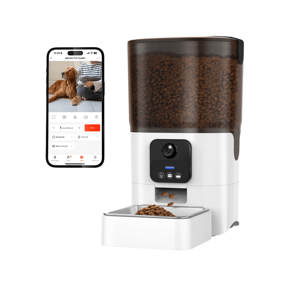 1 Advwin Automatic Pet Feeder With Camera 6l, 1 of 8