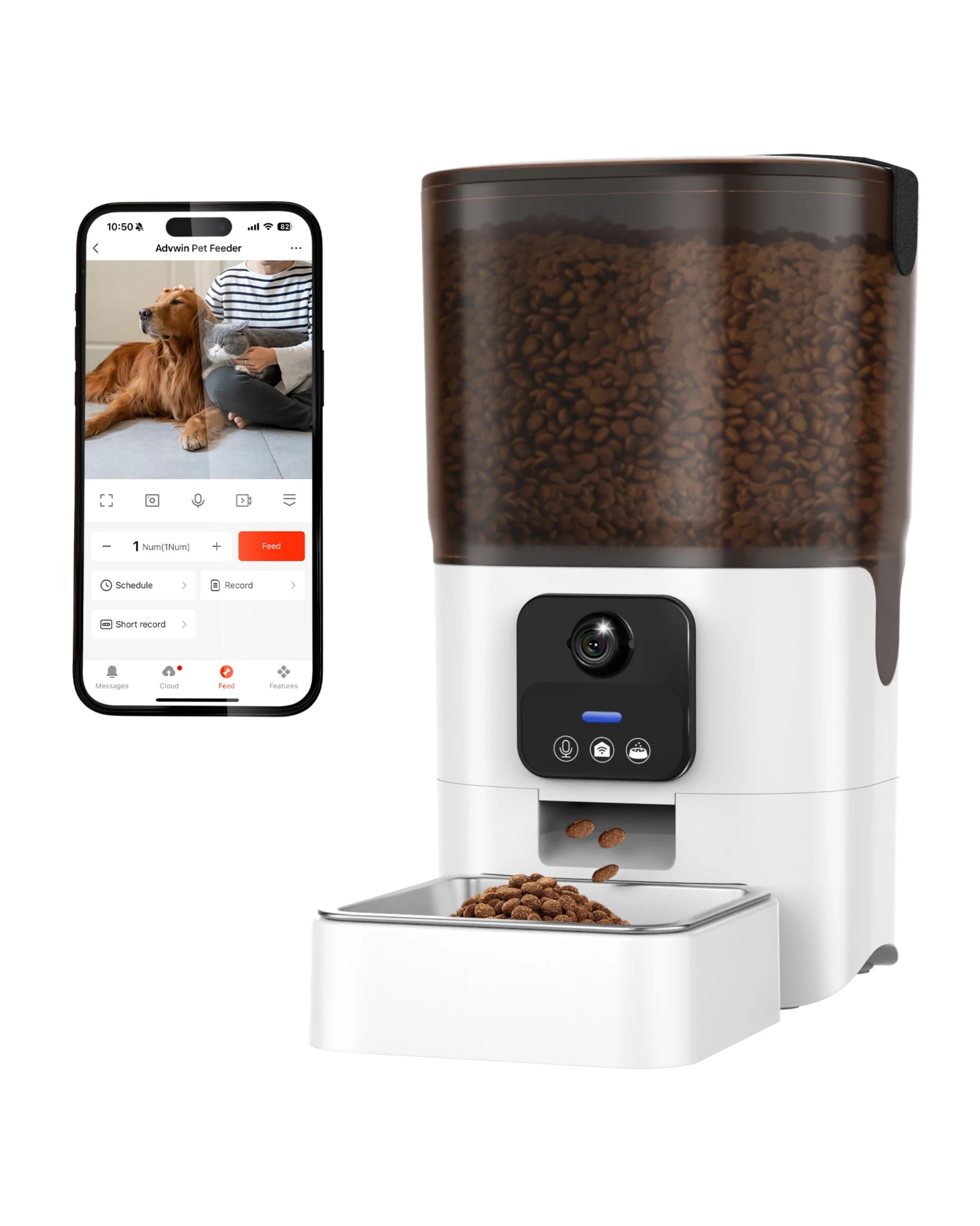 1 Advwin Automatic Pet Feeder With Camera 6l, 1 of 7