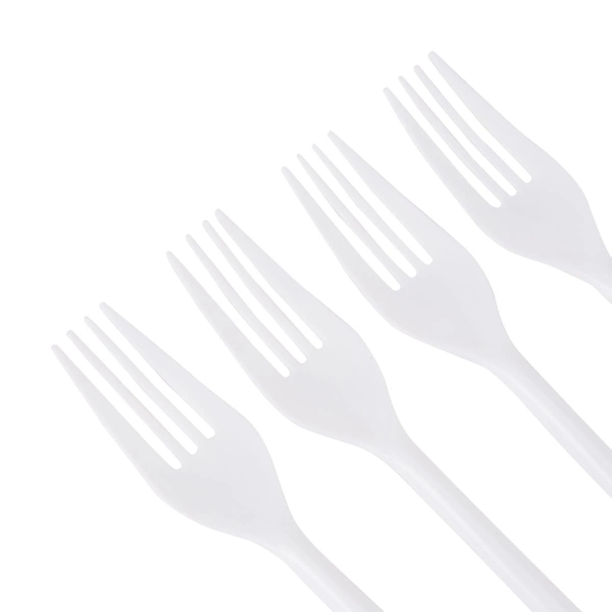 2 30 Piece White Reusable Forks, 2 of 5
