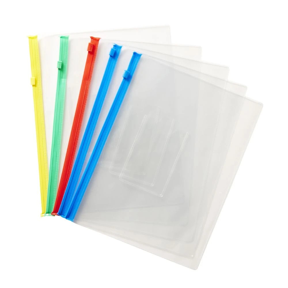 4 Keji PVC Document Wallet A5 Zip Closure 5 Pack, 4 of 4
