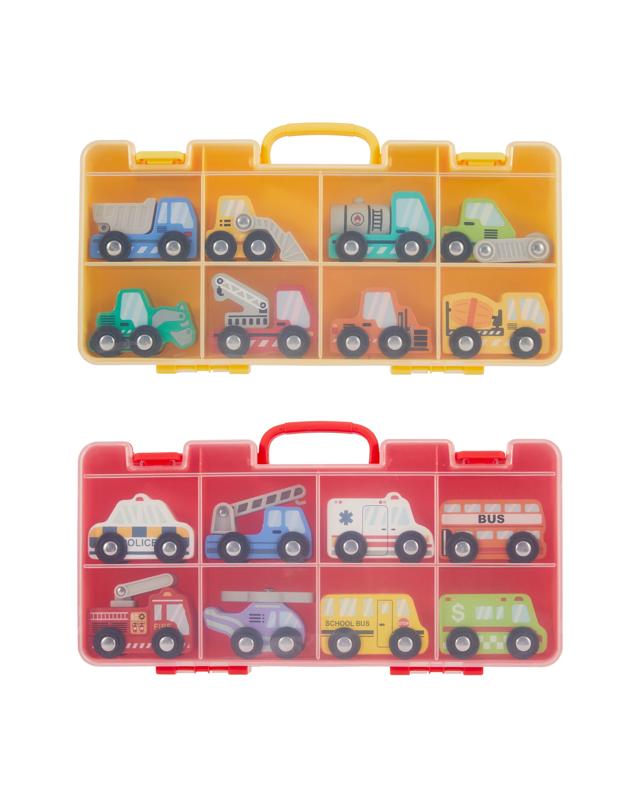 8 Pack Wooden Vehicle - Asso