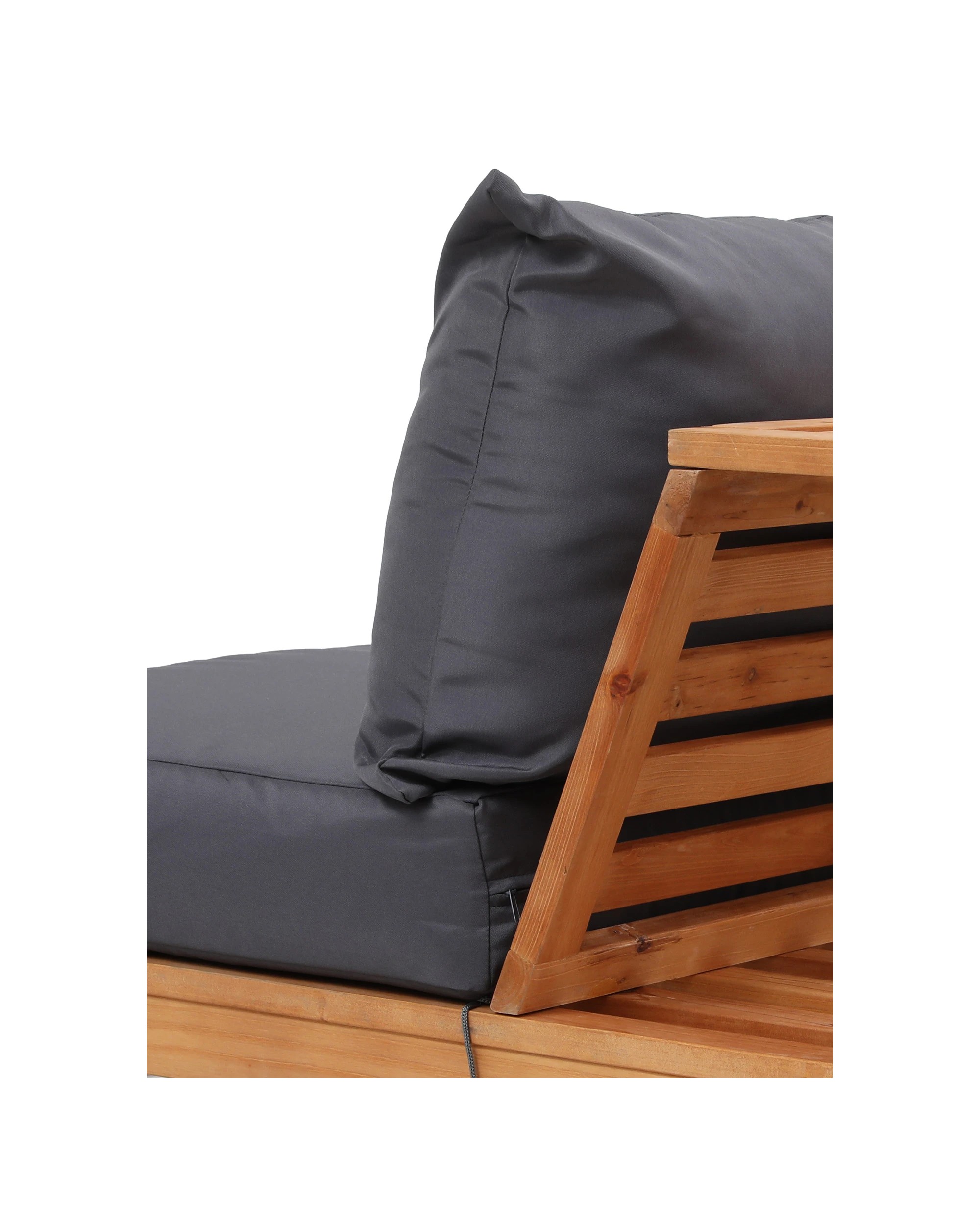 7 Gardeon 4 Pieces Outdoor Sofa Set 5-Seater en Bench with Built-in Side Table - Natural, 7 of 10