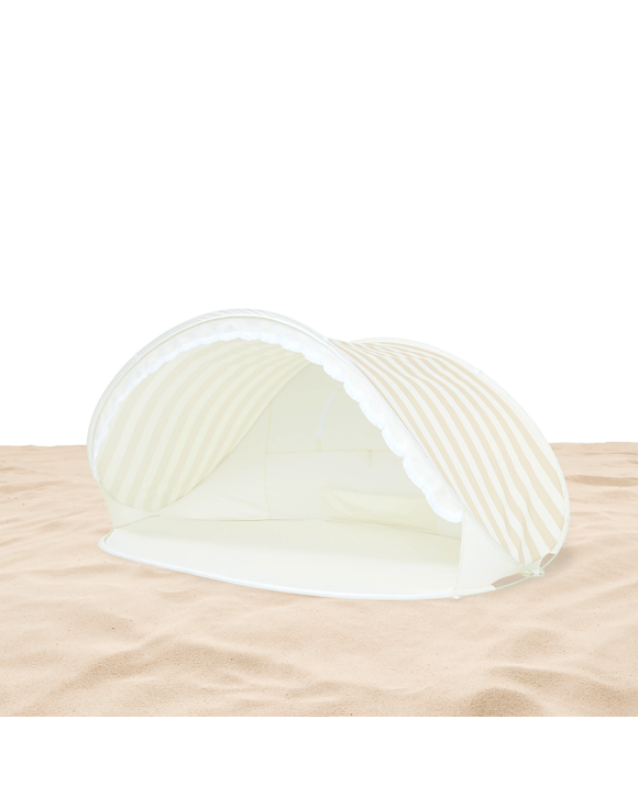 Pop-Up Beach Shelter - Natural Stripe
