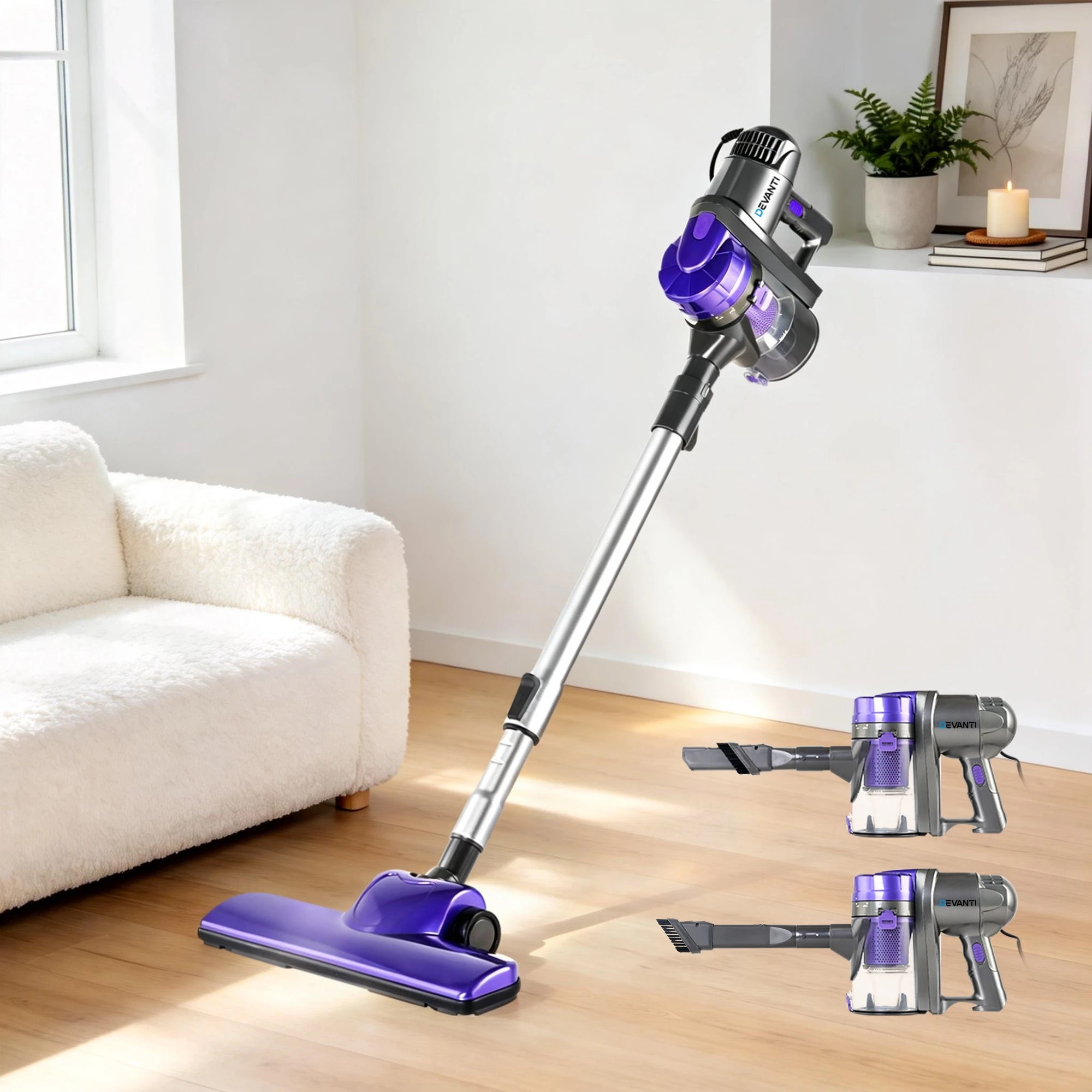 10 Devanti Stick Vacuum Cleaner Handheld Corded 450W - Purple, 10 of 10