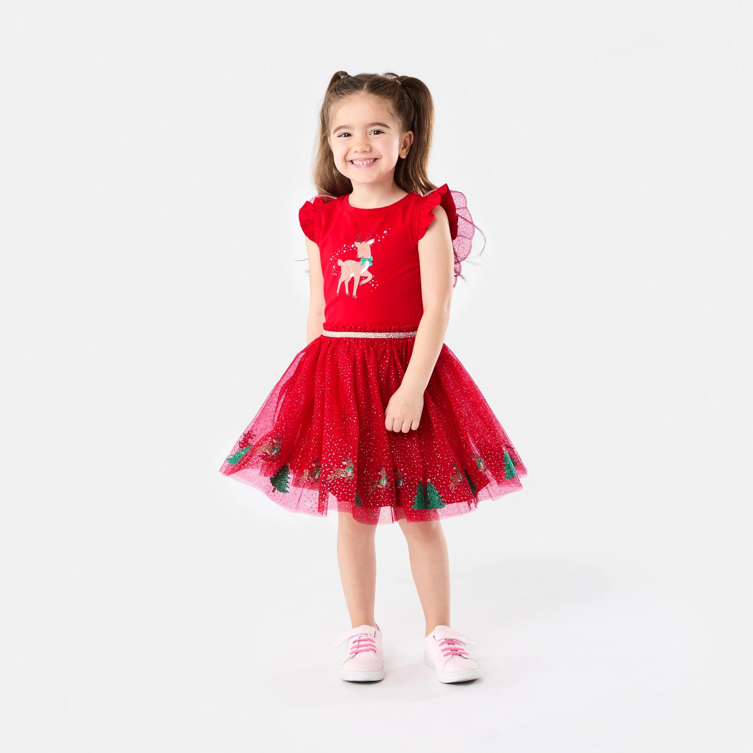 10 Christmas Tutu Dress RED REINDEER, 10 of 10