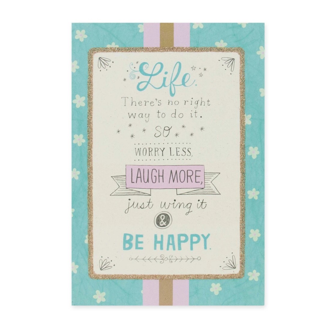 3 Connections from Hallmark Birthday Card - Worry Less, Laugh More, 3 of 3