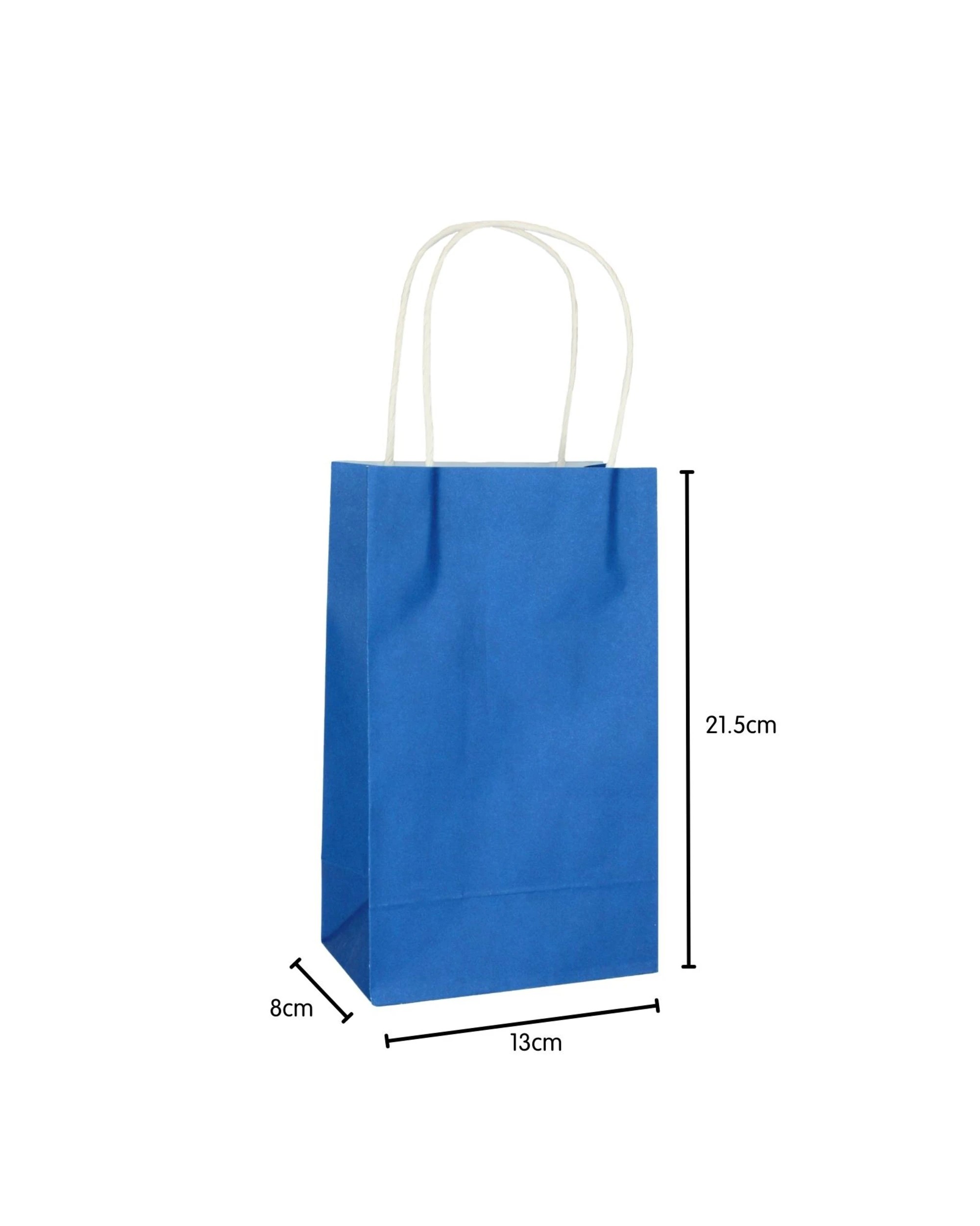 2 Alpen Royal Blue Paper Gift Bags 21.5cm Pack of 5 - Royal Blue, 2 of 3