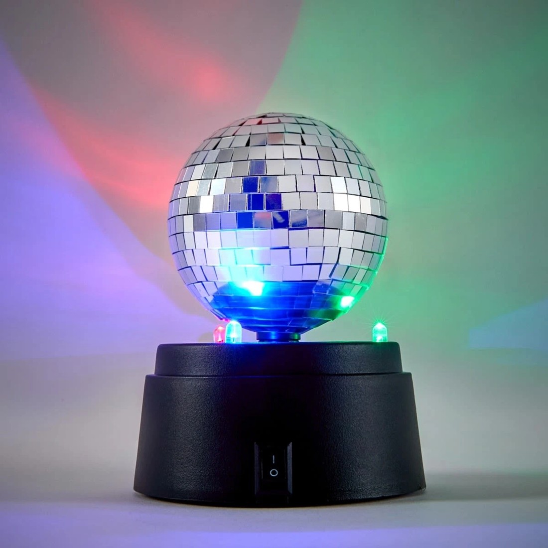 2 Mini Rotating Mirror Ball Light, 2 of 9