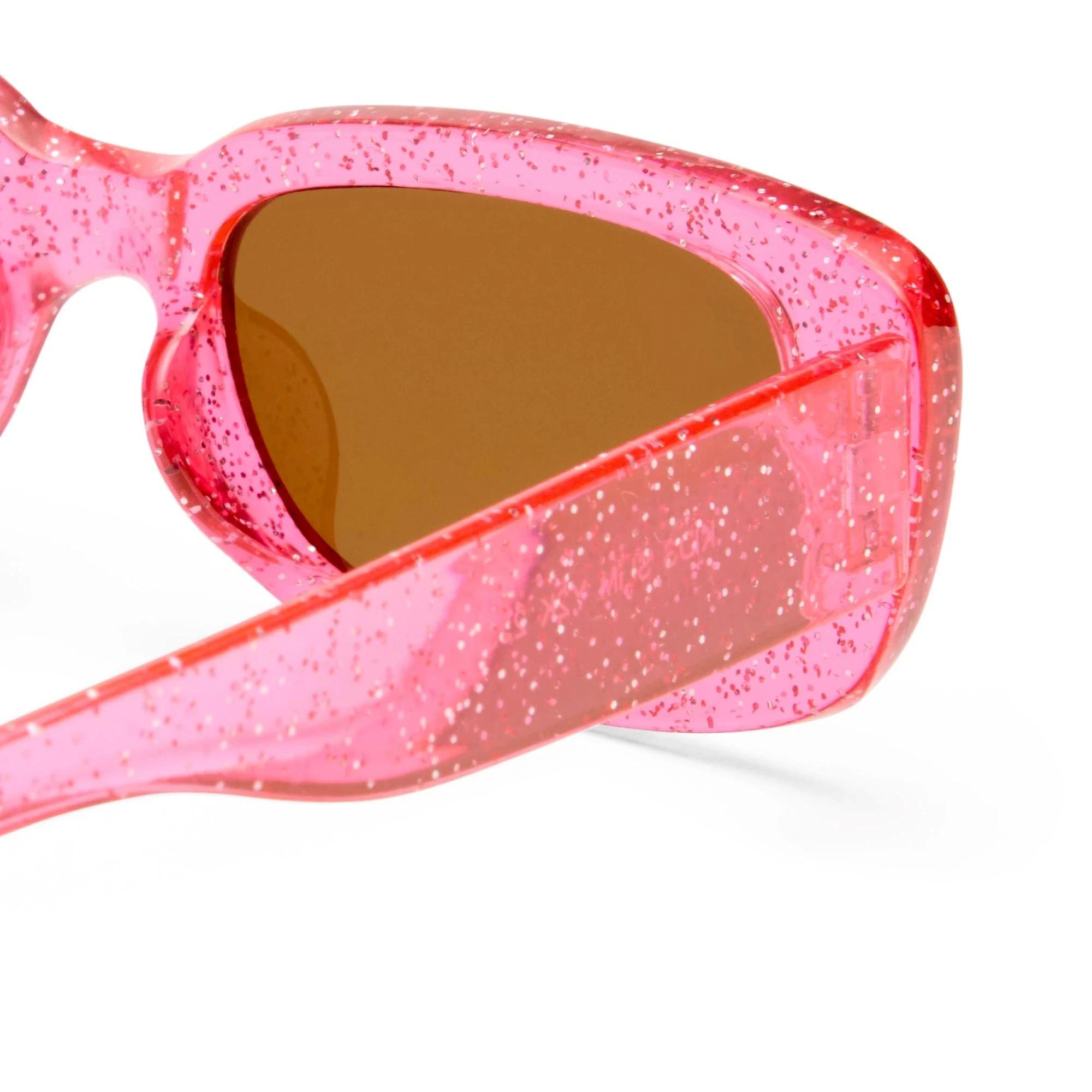 3 SOLARIZED® Kids Slim Sunglasses, Pink Glitter HOT PINK GLITTER, 3 of 3